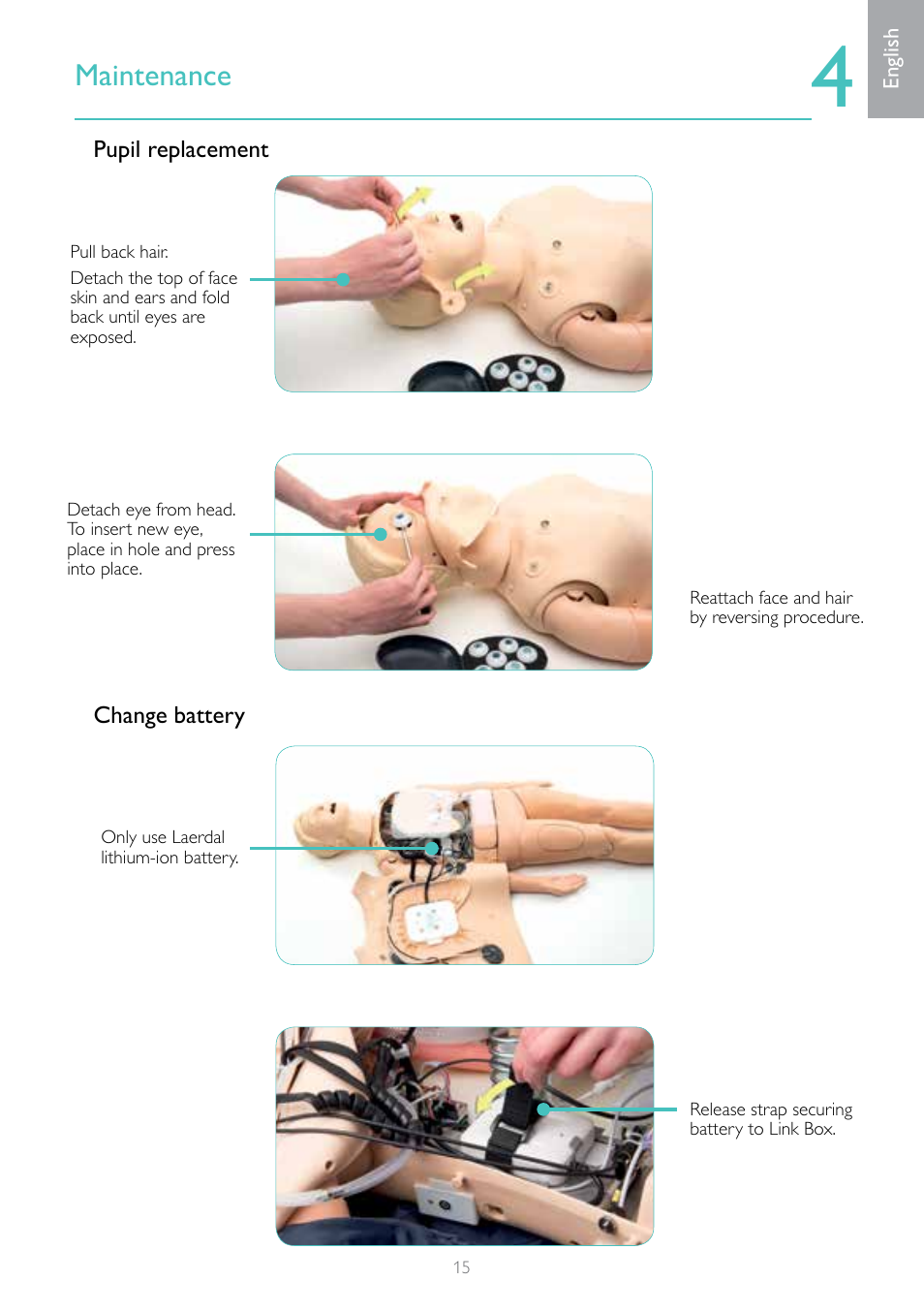 Maintenance | Laerdal Resusci Anne Simulator User Manual | Page 15 / 104