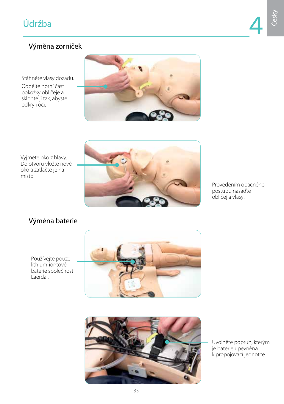 Údržba | Laerdal Resusci Anne Simulator User Manual | Page 35 / 104