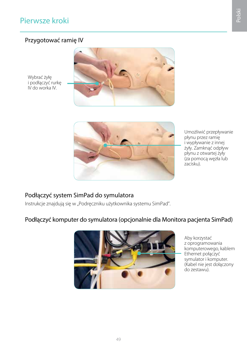 Pierwsze kroki | Laerdal Resusci Anne Simulator User Manual | Page 49 / 104