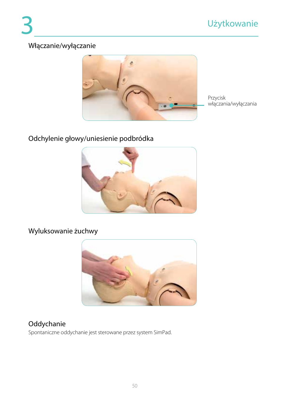 Użytkowanie | Laerdal Resusci Anne Simulator User Manual | Page 50 / 104