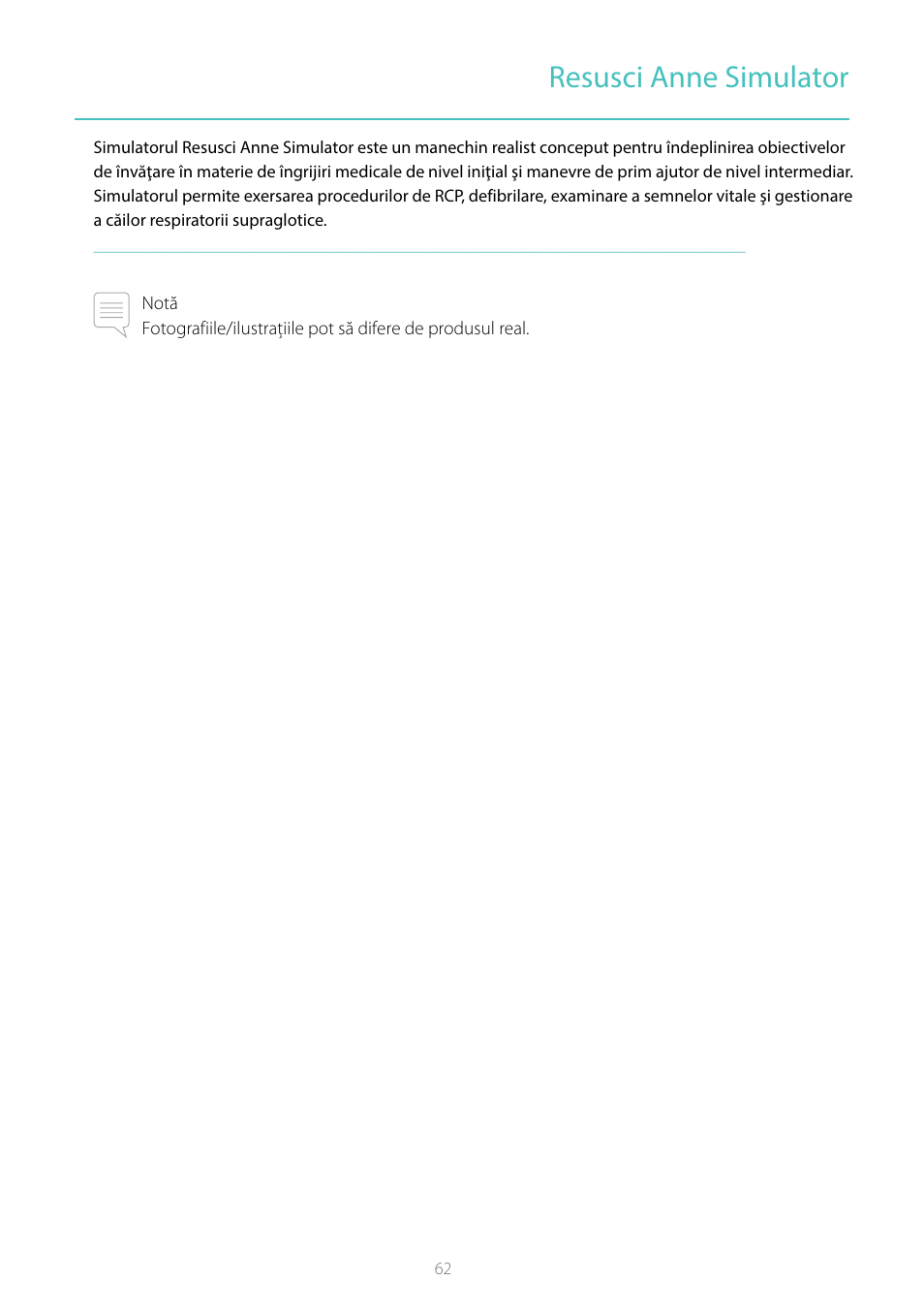 Resusci anne simulator | Laerdal Resusci Anne Simulator User Manual | Page 62 / 104
