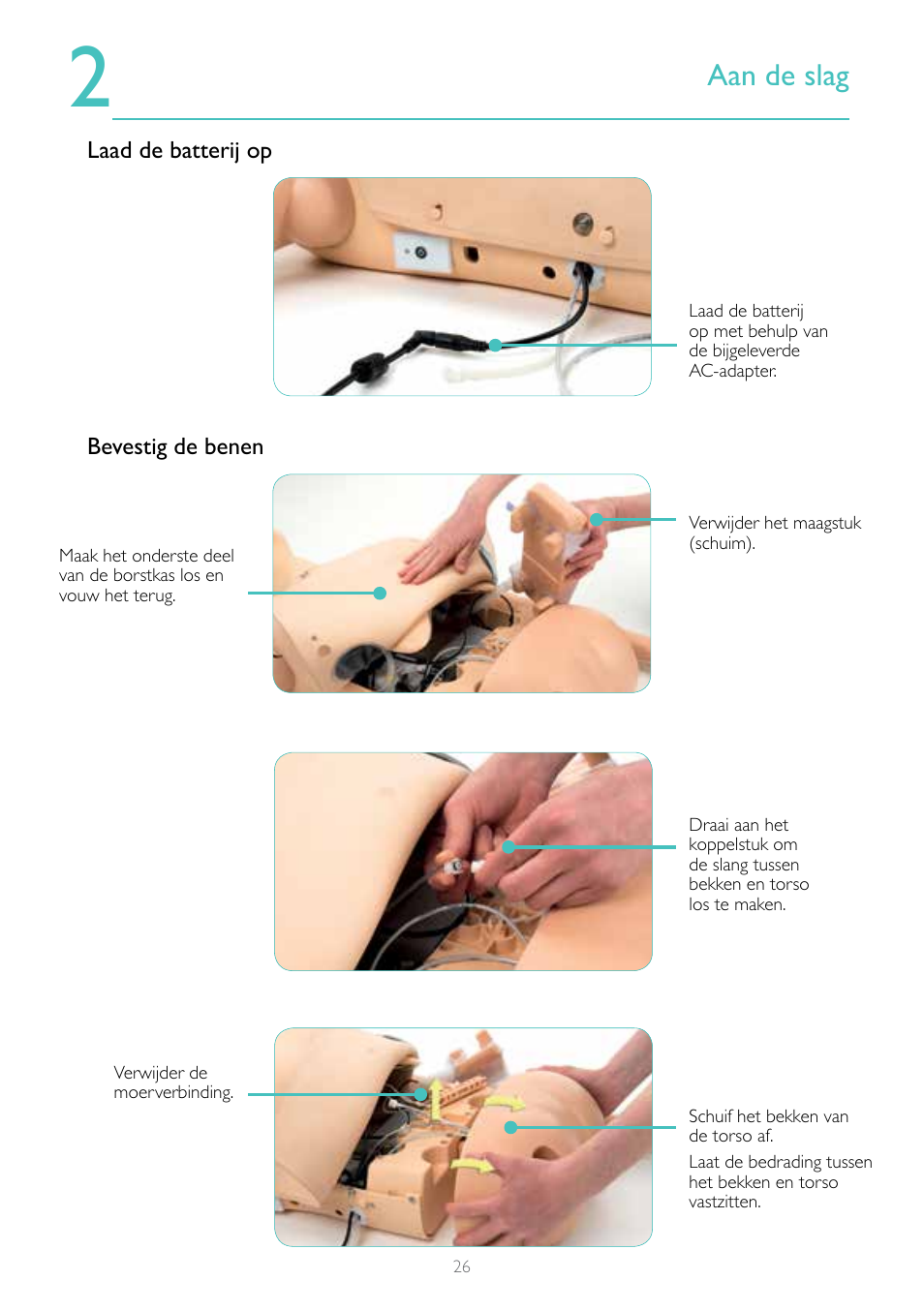 Aan de slag | Laerdal Resusci Anne Simulator User Manual | Page 26 / 124