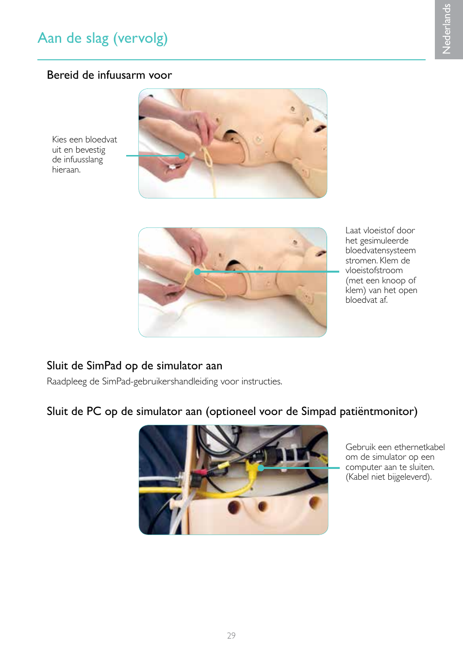 Aan de slag (vervolg) | Laerdal Resusci Anne Simulator User Manual | Page 29 / 124