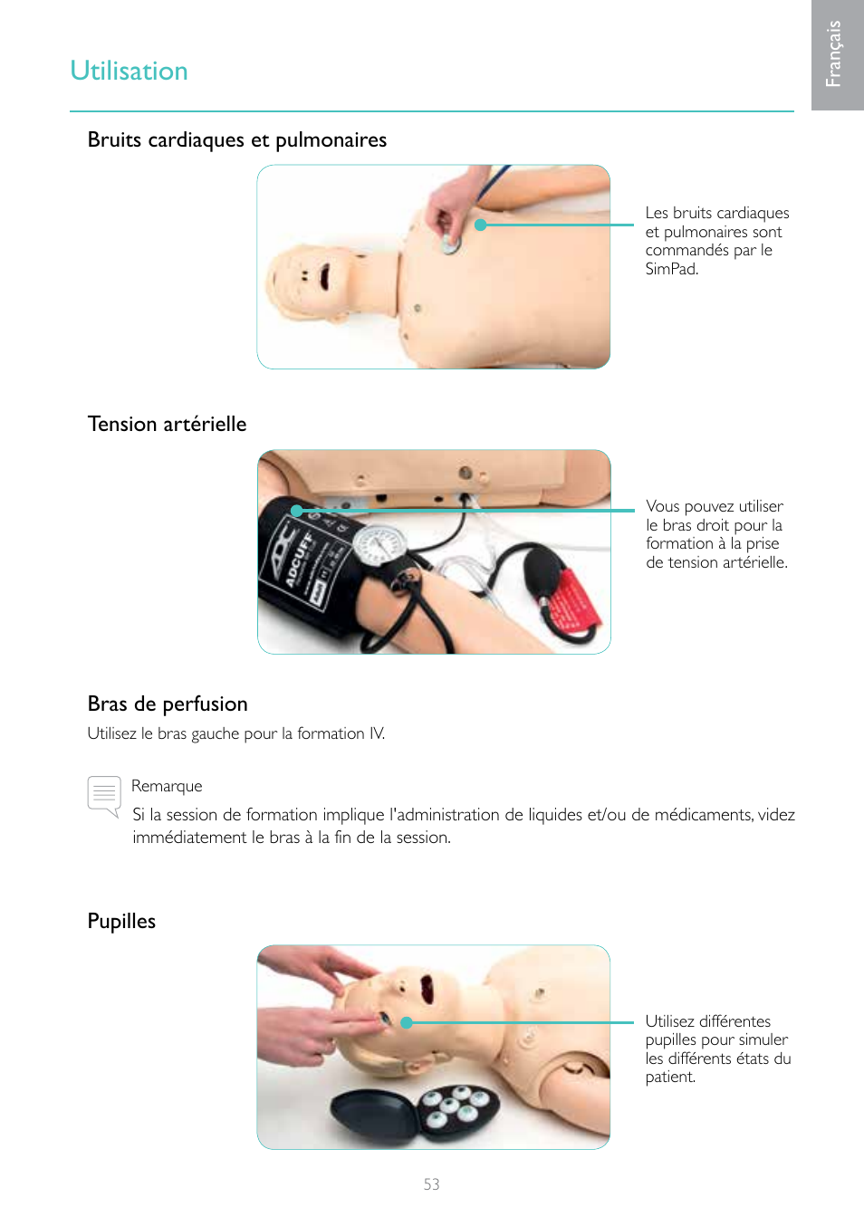 Utilisation | Laerdal Resusci Anne Simulator User Manual | Page 53 / 124