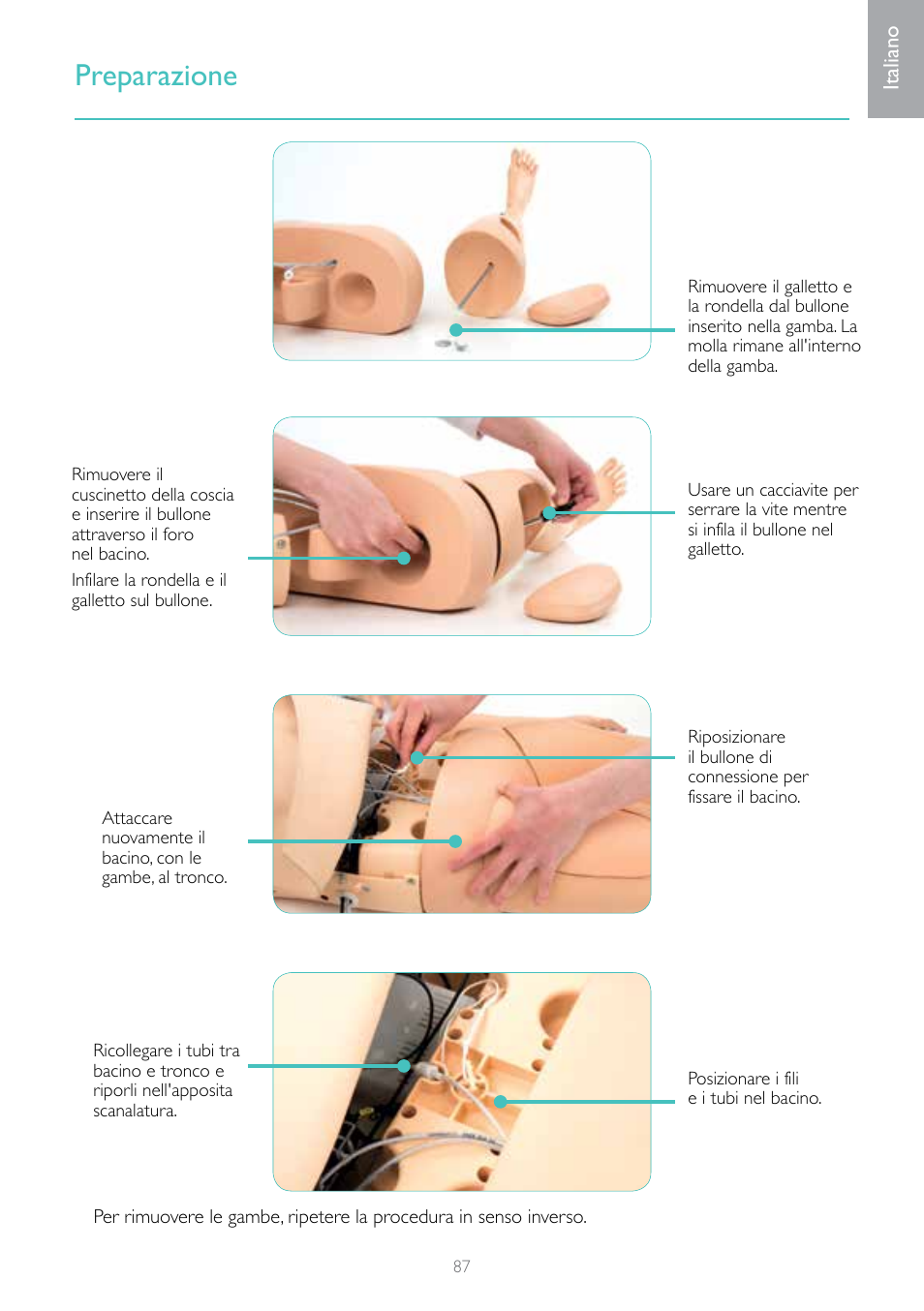 Preparazione | Laerdal Resusci Anne Simulator User Manual | Page 87 / 124