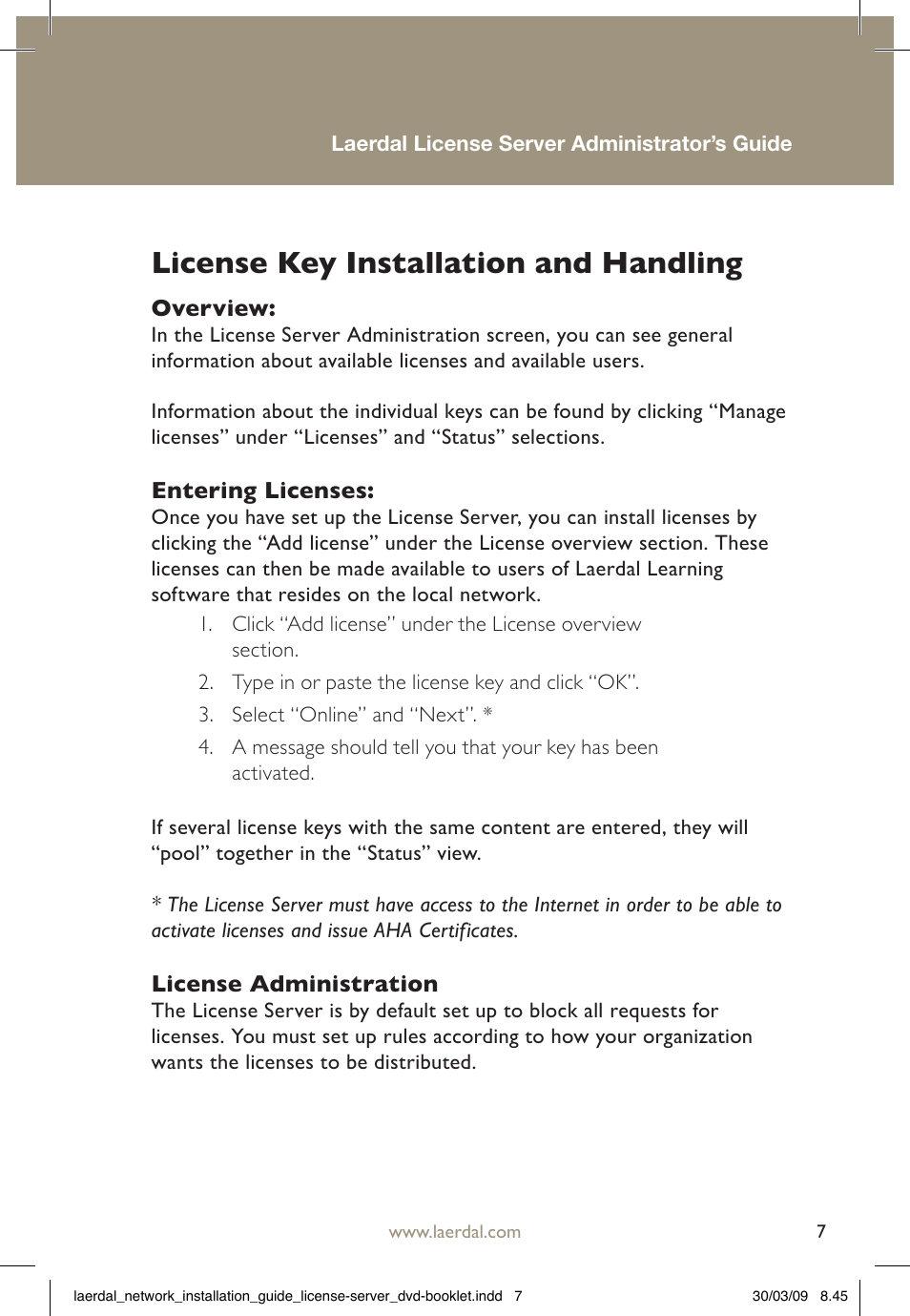 License key installation and handling | Laerdal Resusci Anne Skills Station Standard User Manual | Page 7 / 24