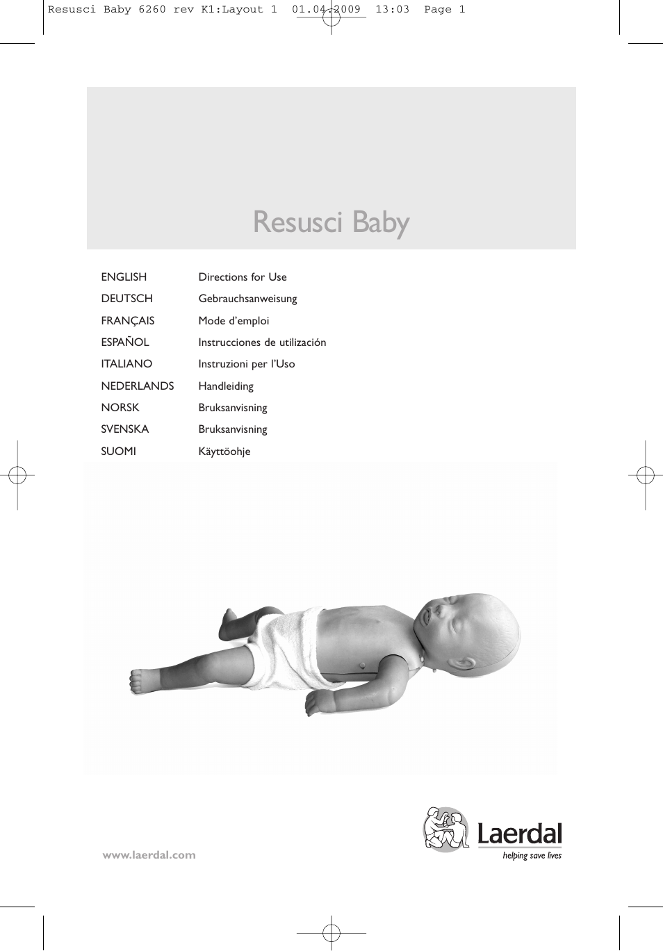 Laerdal Resusci Baby User Manual | 56 pages