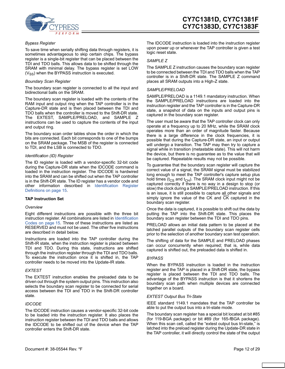 Cypress CY7C1381F User Manual | Page 12 / 29