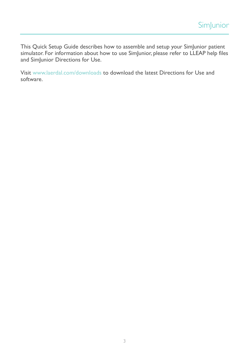 Simjunior | Laerdal SimJunior Advanced User Manual | Page 3 / 12
