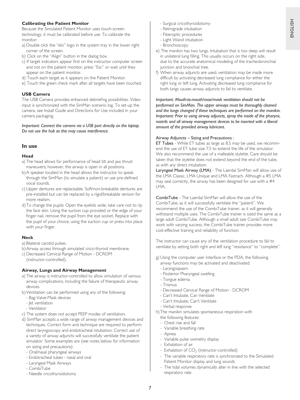 Laerdal SimMan User Manual | Page 7 / 16