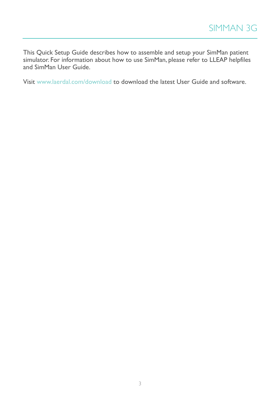 Simman 3g | Laerdal SimMan 3G User Manual | Page 3 / 16