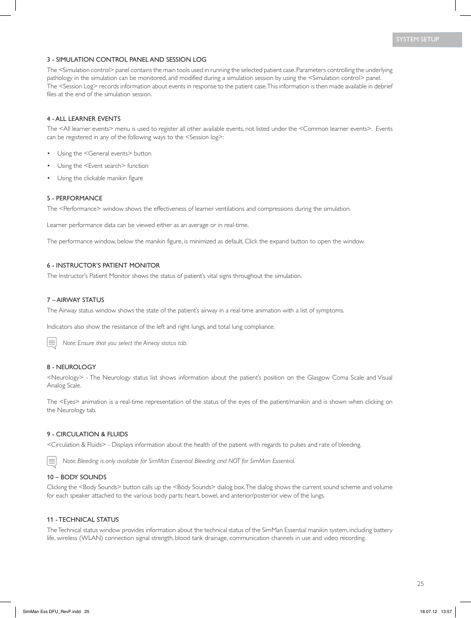 Laerdal SimMan Essential User Manual | Page 25 / 84