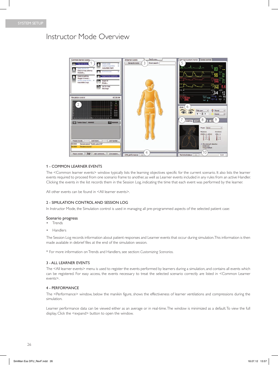 Instructor mode overview | Laerdal SimMan Essential User Manual | Page 26 / 84
