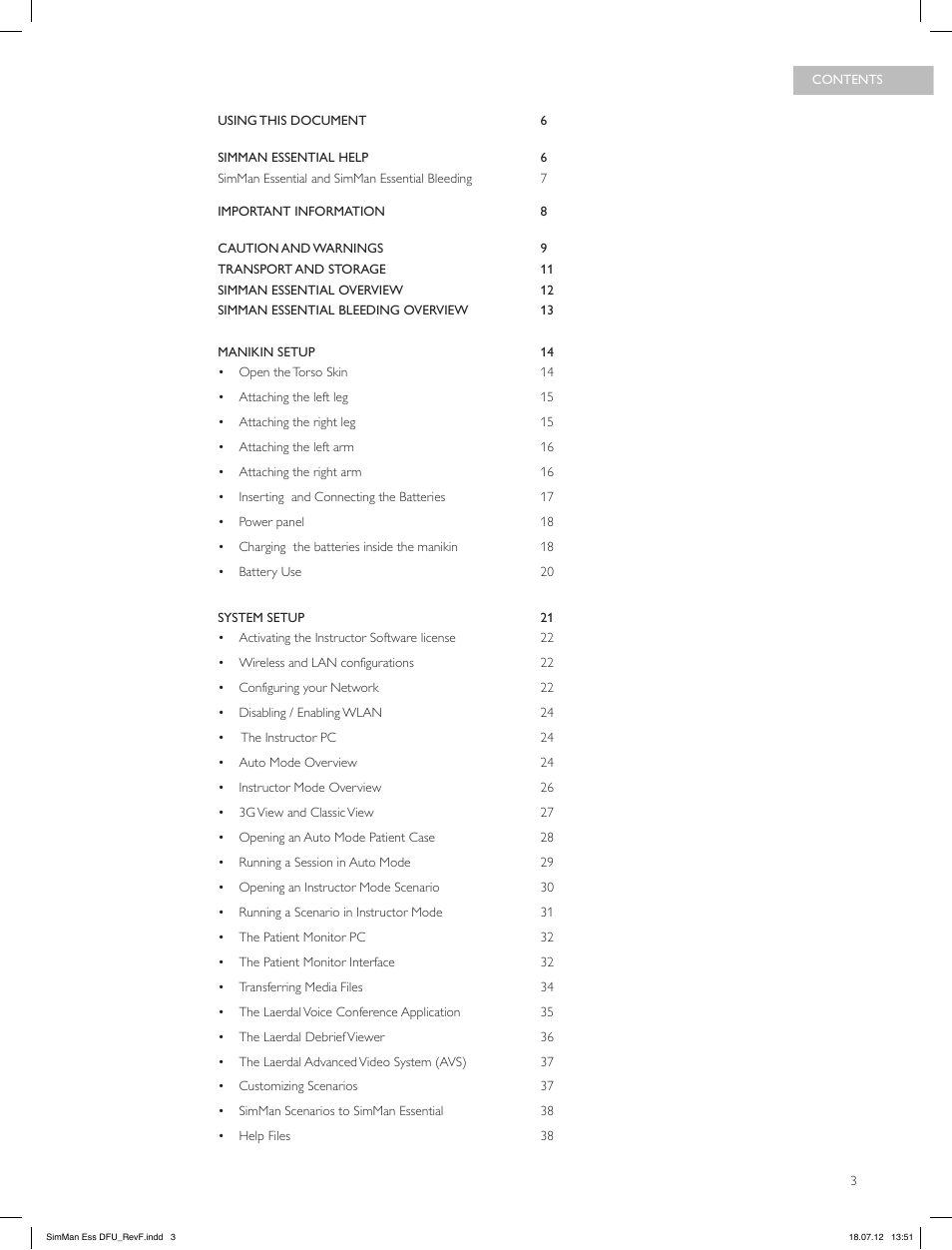 Laerdal SimMan Essential User Manual | Page 3 / 84