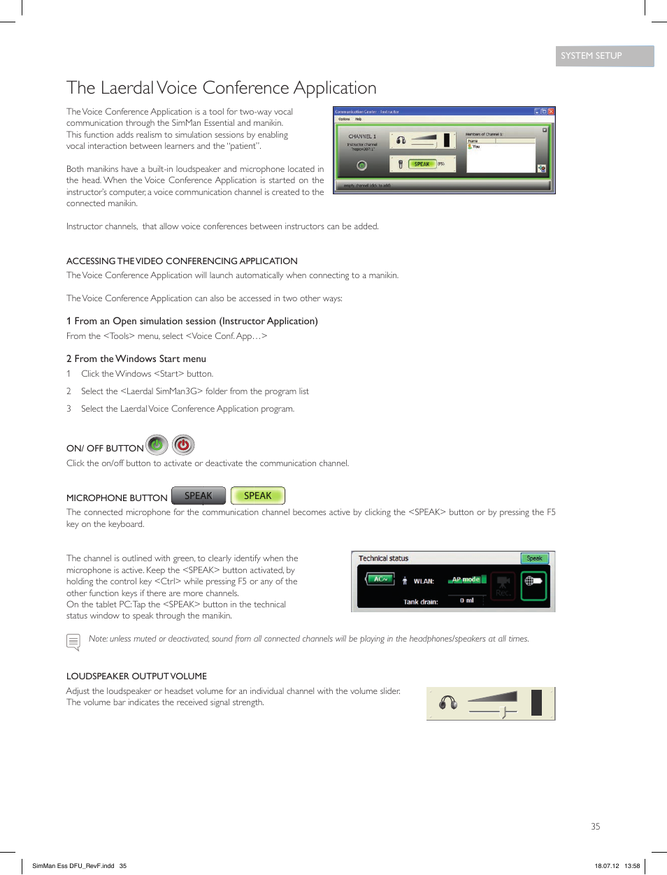 The laerdal voice conference application | Laerdal SimMan Essential User Manual | Page 35 / 84