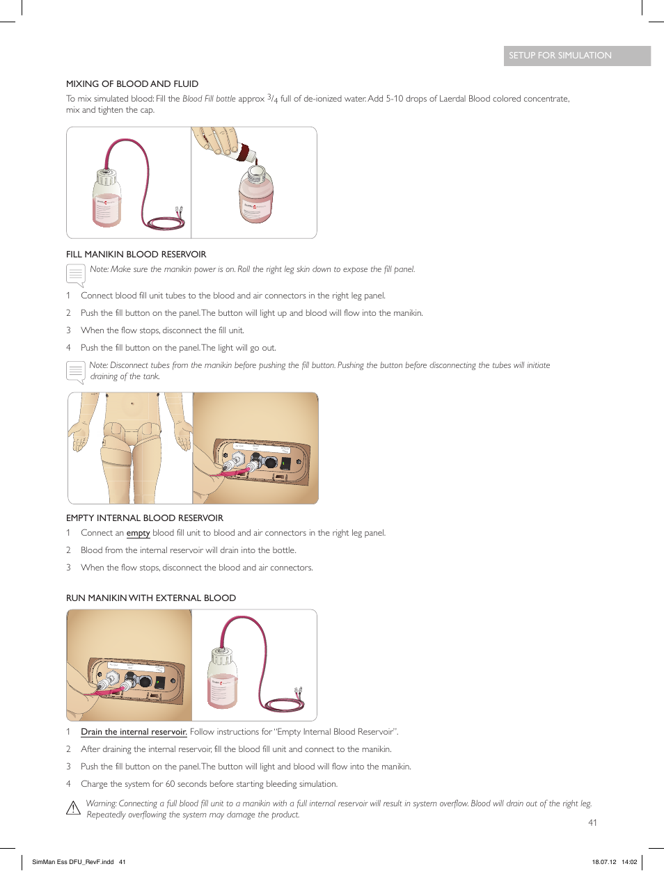 Blood fill uni t, Blood fill unit | Laerdal SimMan Essential User Manual | Page 41 / 84