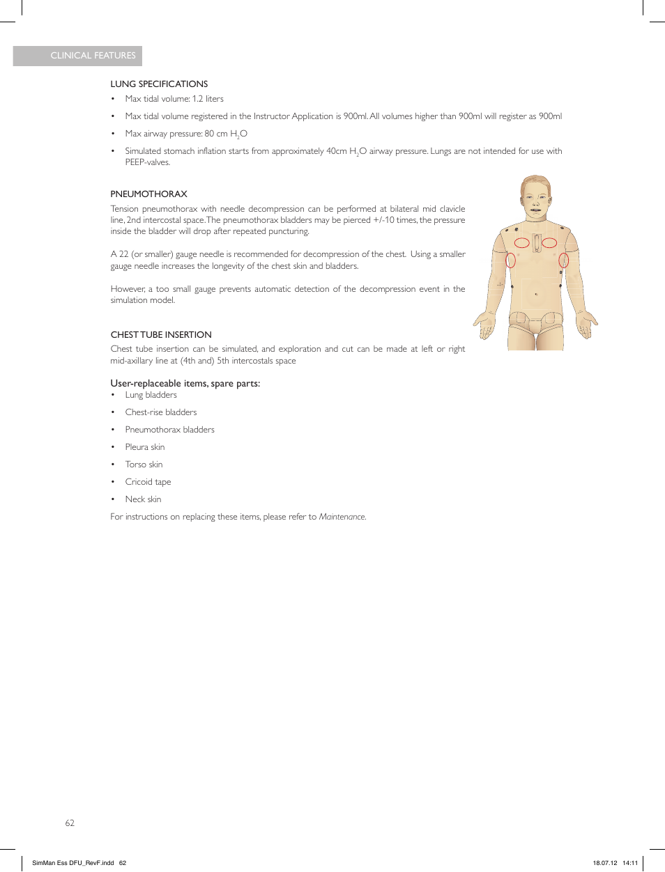 Laerdal SimMan Essential User Manual | Page 62 / 84