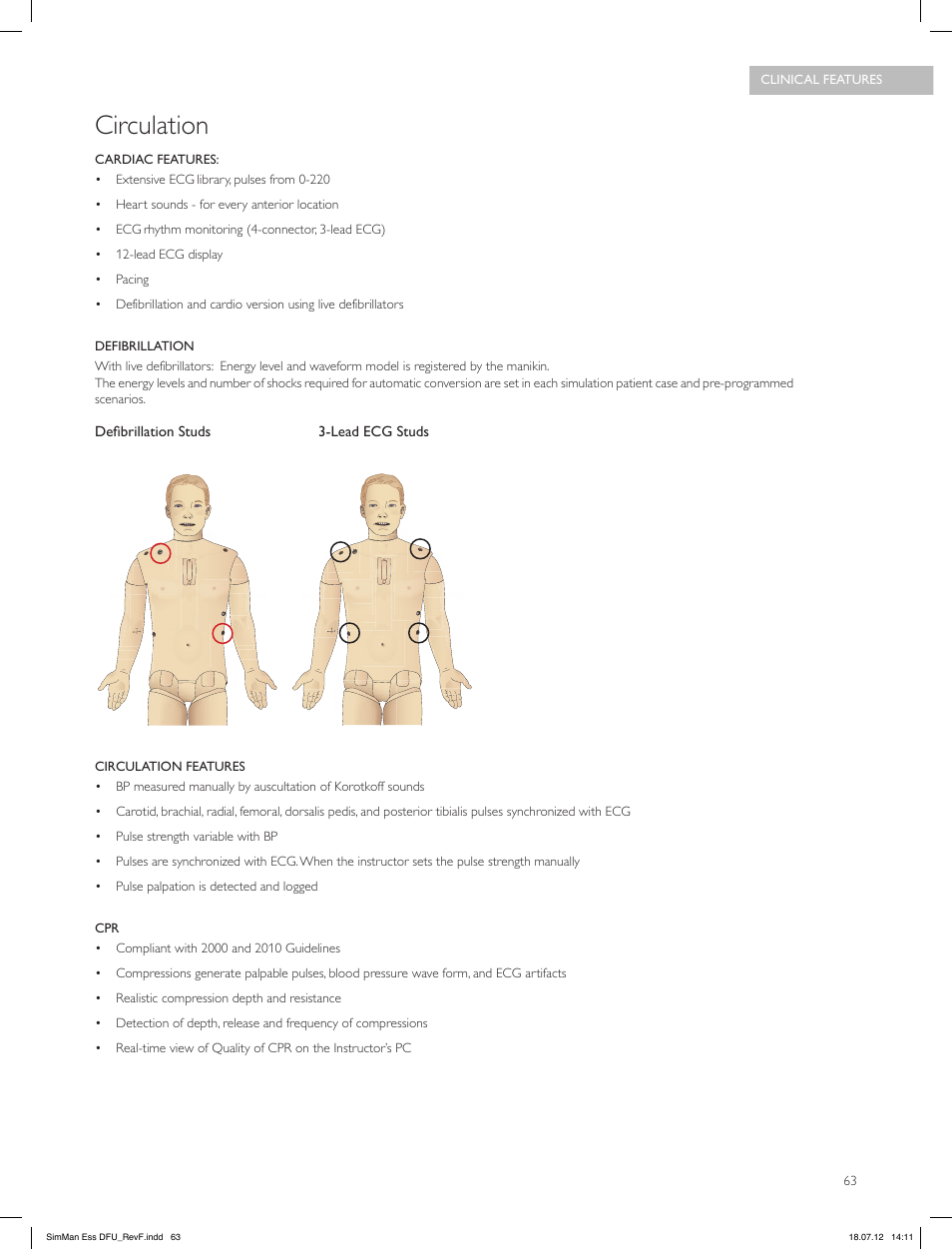 Circulation | Laerdal SimMan Essential User Manual | Page 63 / 84