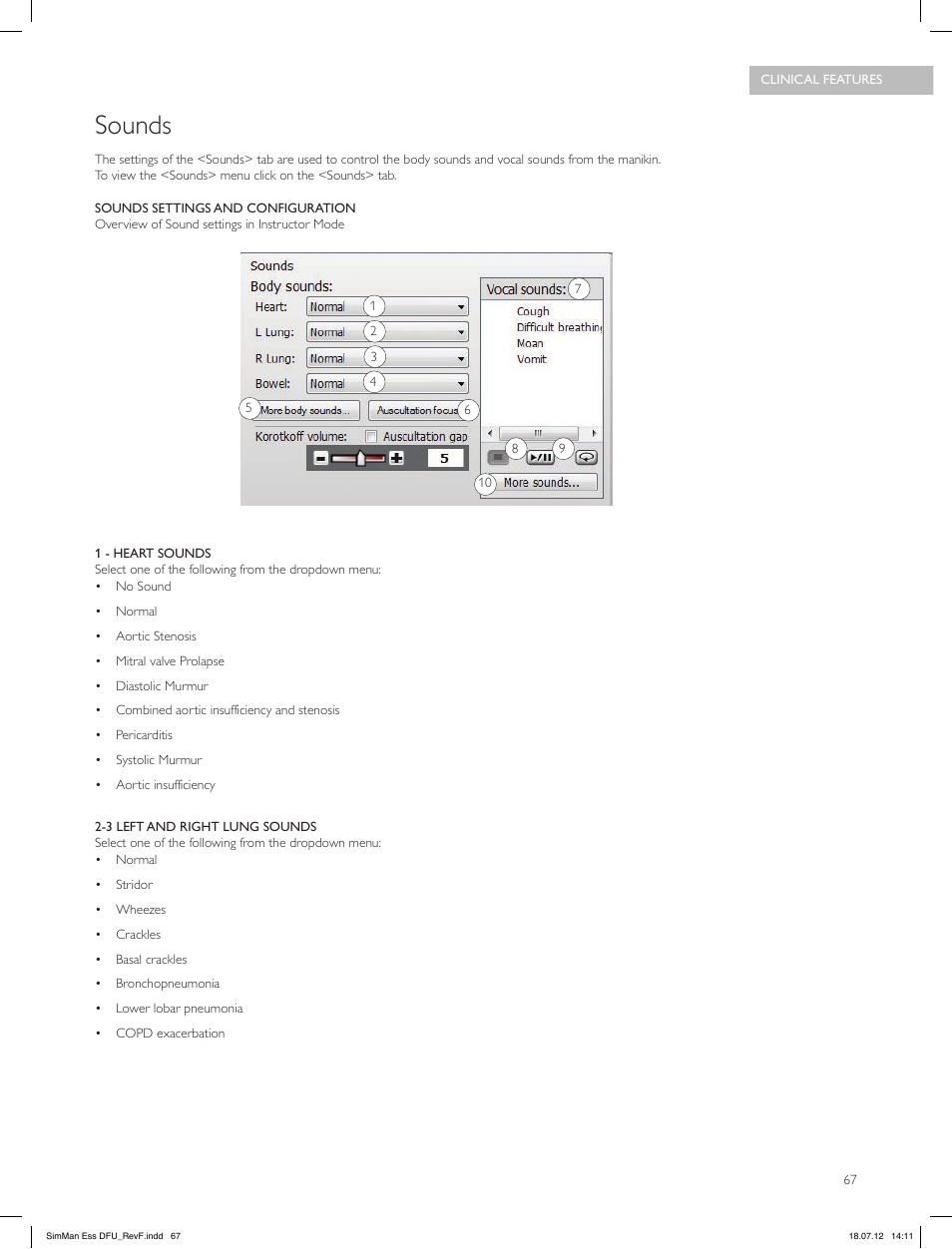 Sounds | Laerdal SimMan Essential User Manual | Page 67 / 84