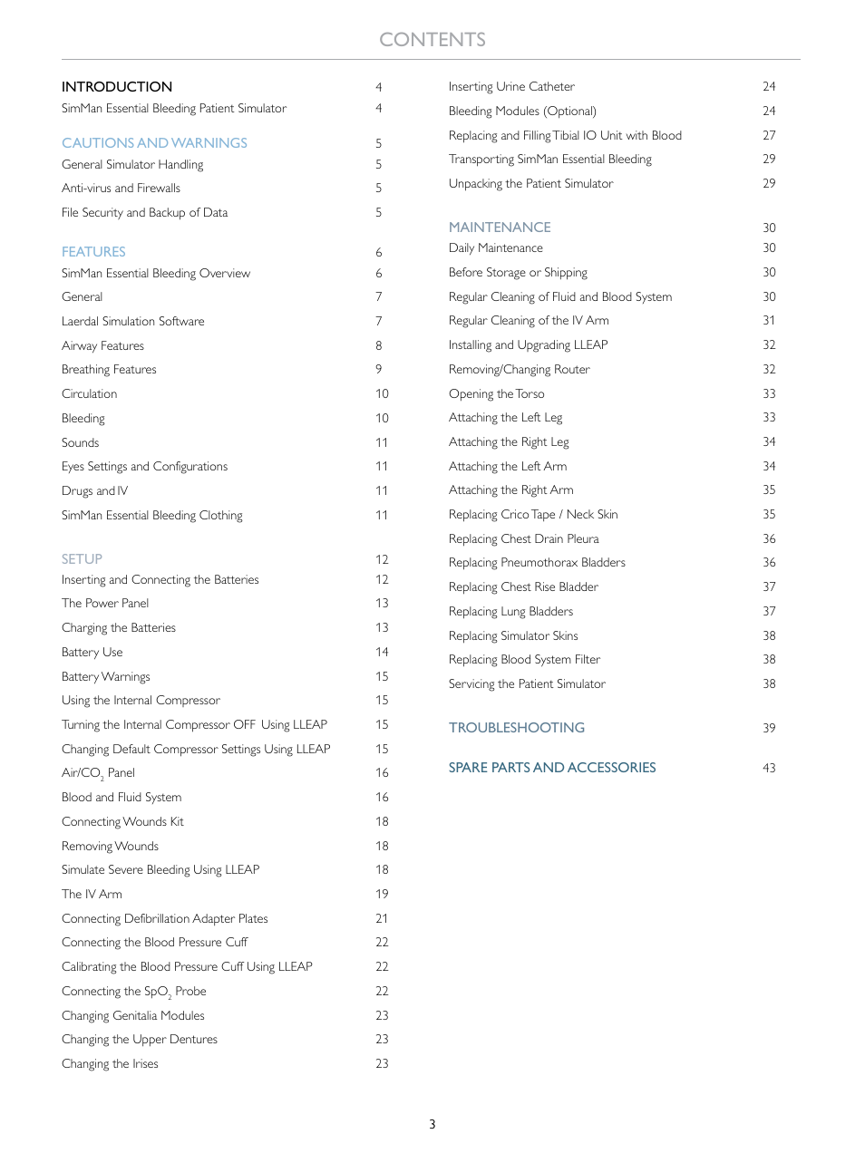 Laerdal SimMan Essential Bleeding User Manual | Page 3 / 46