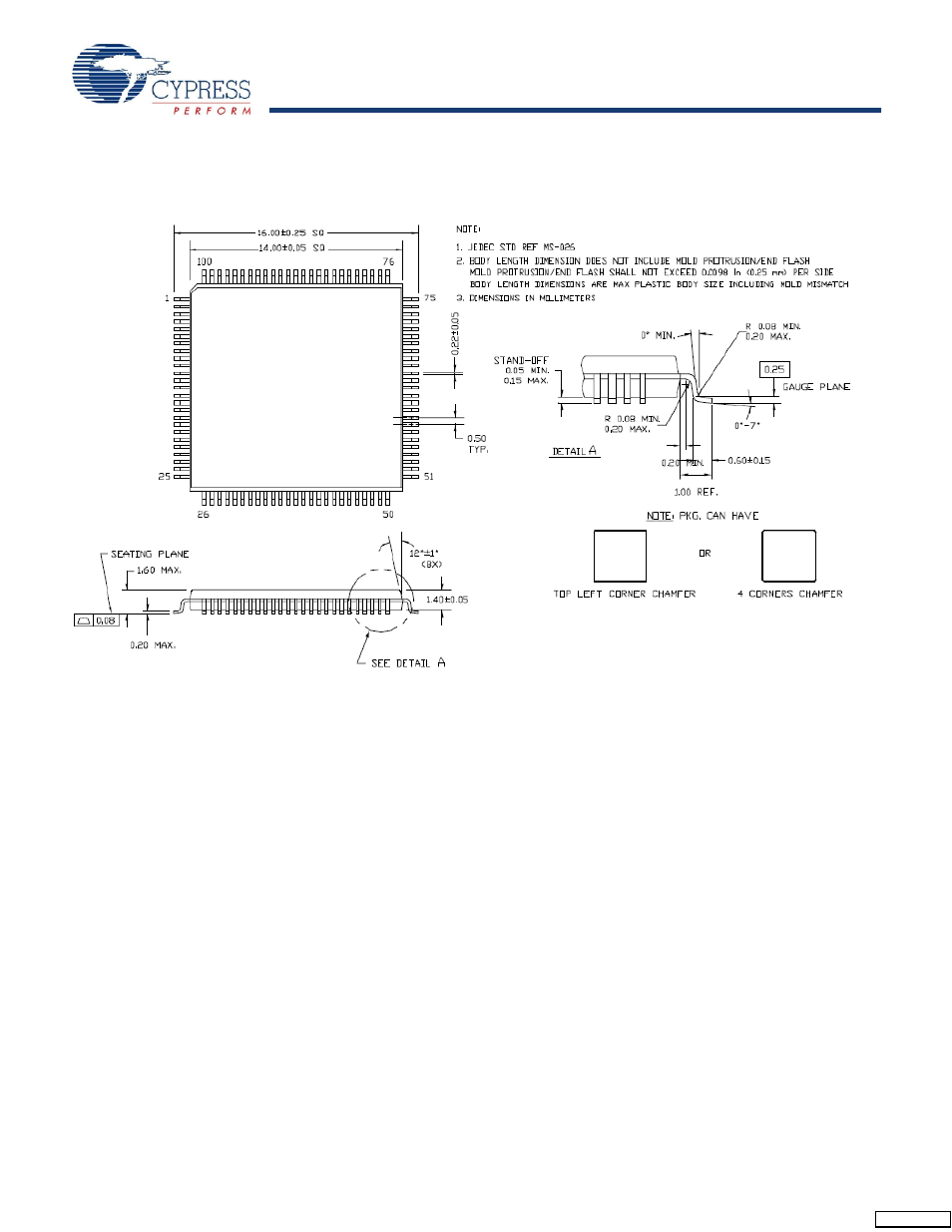 Package diagram | Cypress CY7C028V User Manual | Page 17 / 18