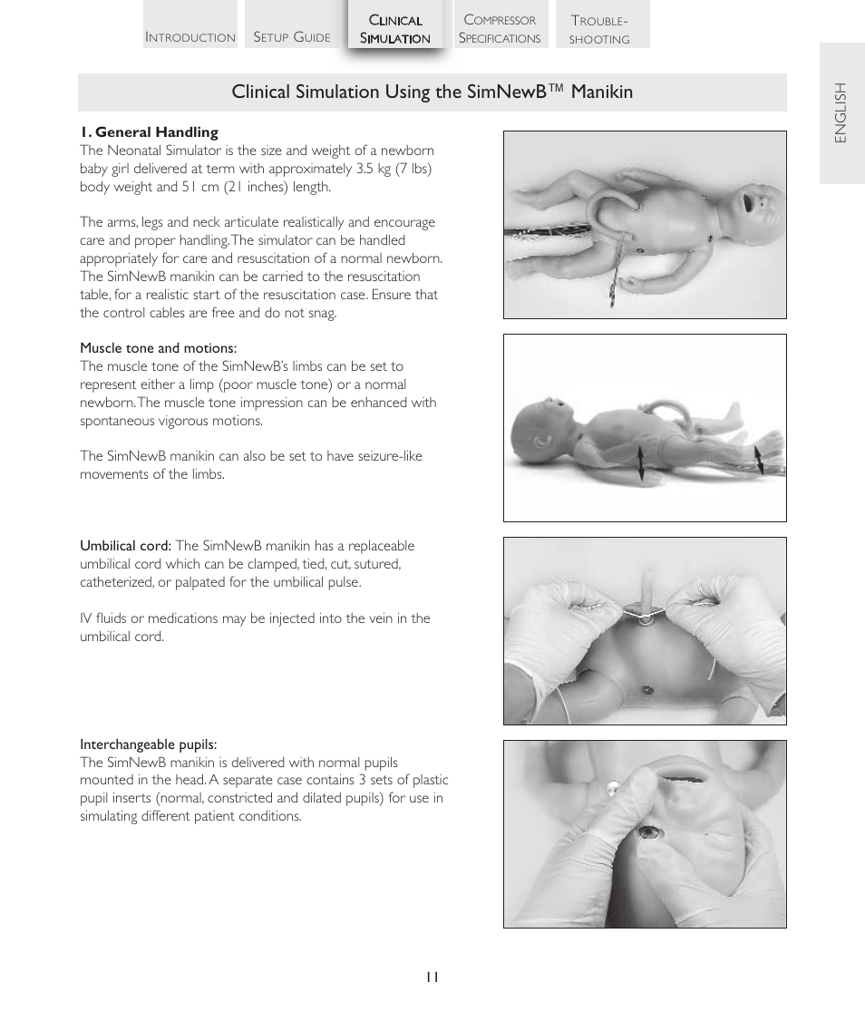Clinical simulation using the simnewb™ manikin | Laerdal SimNewB Advanced User Manual | Page 13 / 28
