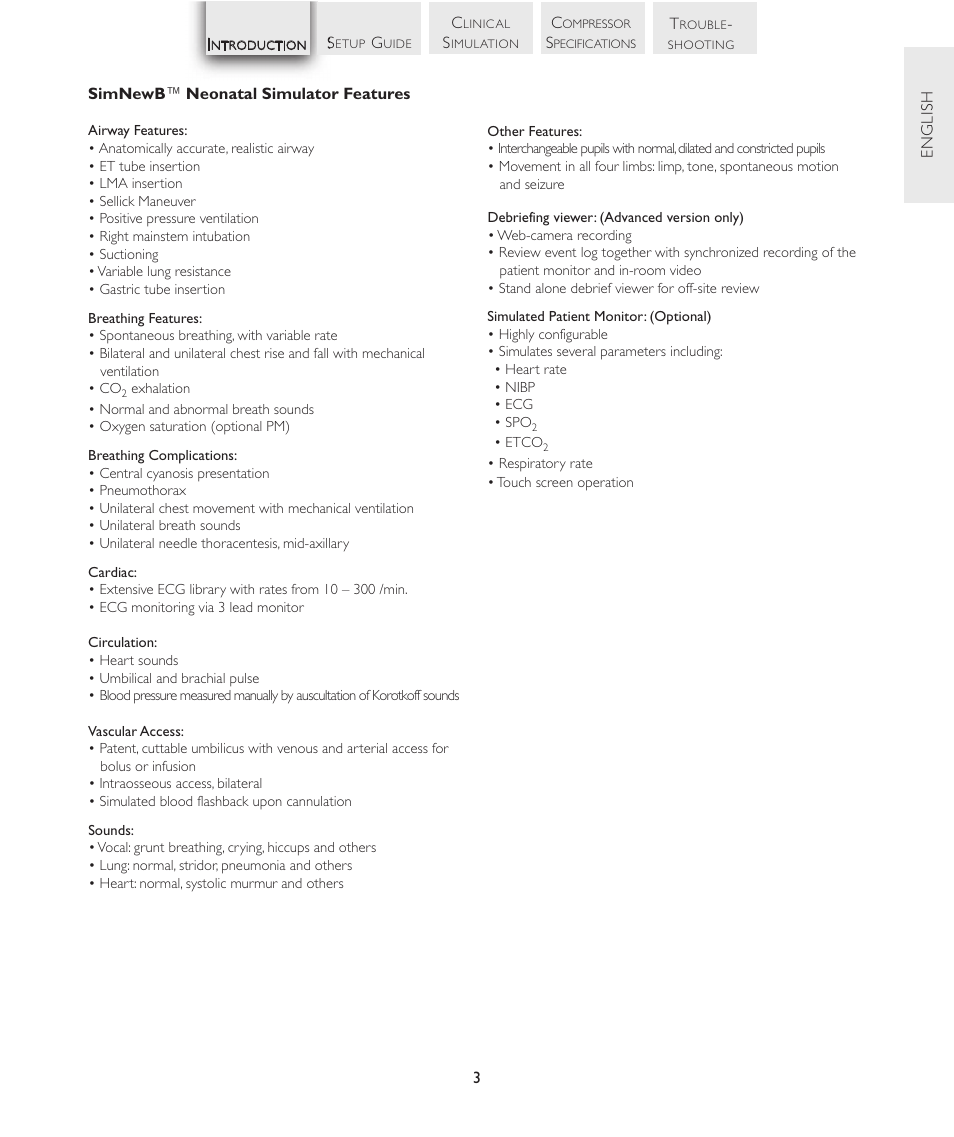 Laerdal SimNewB Advanced User Manual | Page 5 / 28