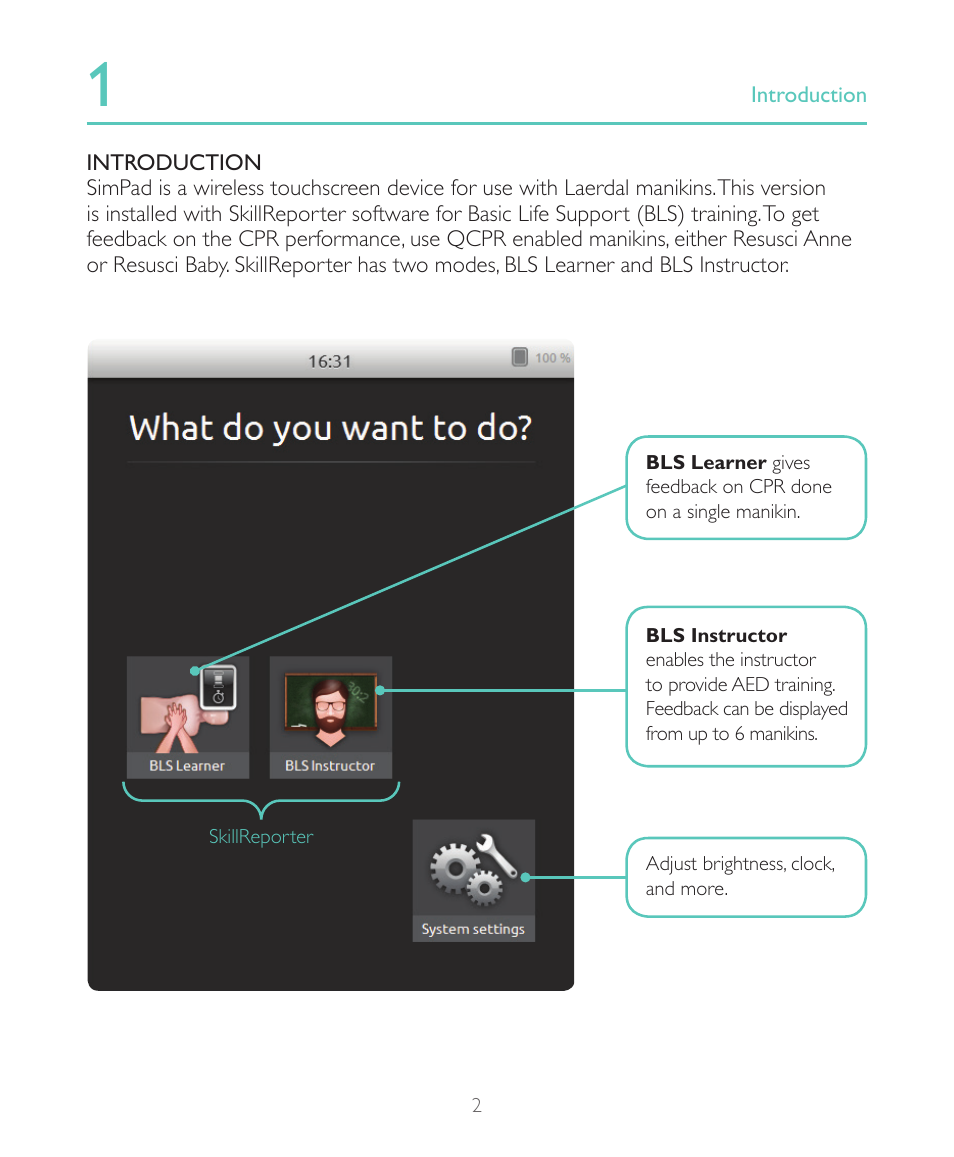 Laerdal SimPad SkillReporter User Manual | Page 2 / 28