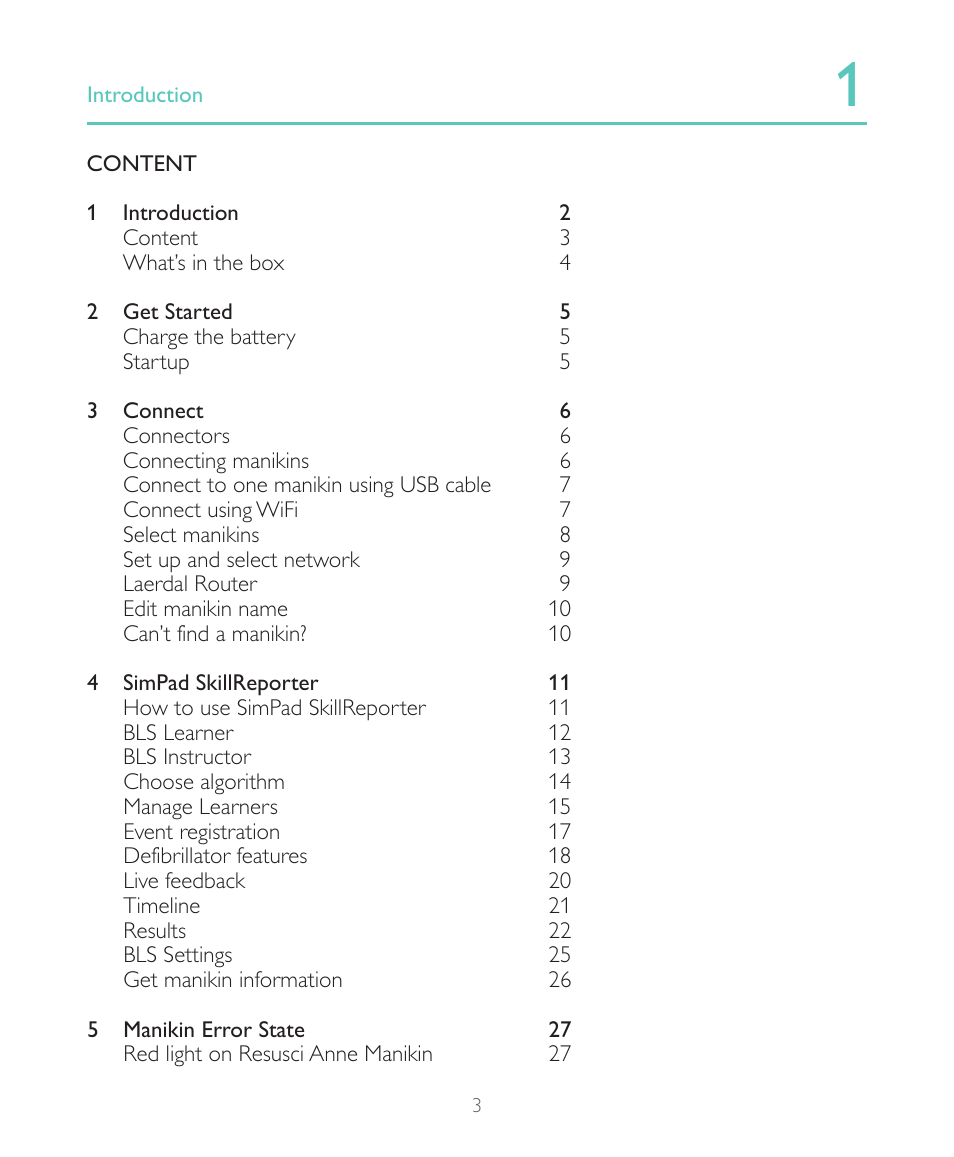 Laerdal SimPad SkillReporter User Manual | Page 3 / 28