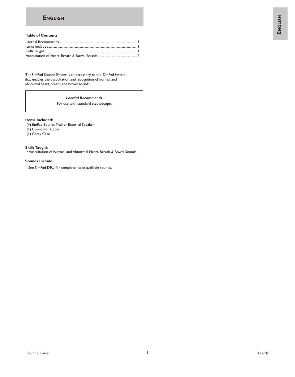 Laerdal SimPad Sounds Trainer User Manual | Page 2 / 3