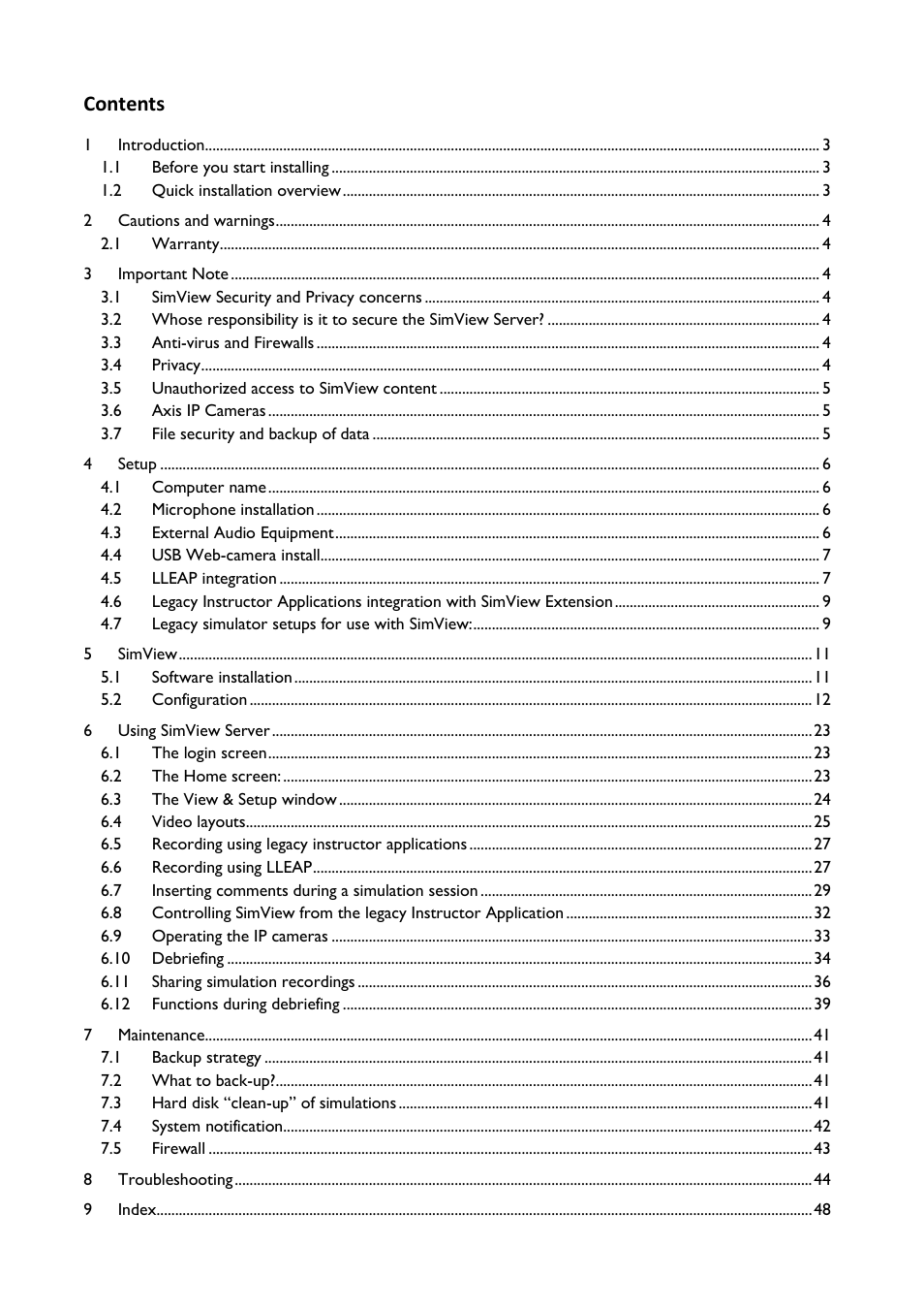 Laerdal SimView User Manual | Page 2 / 48