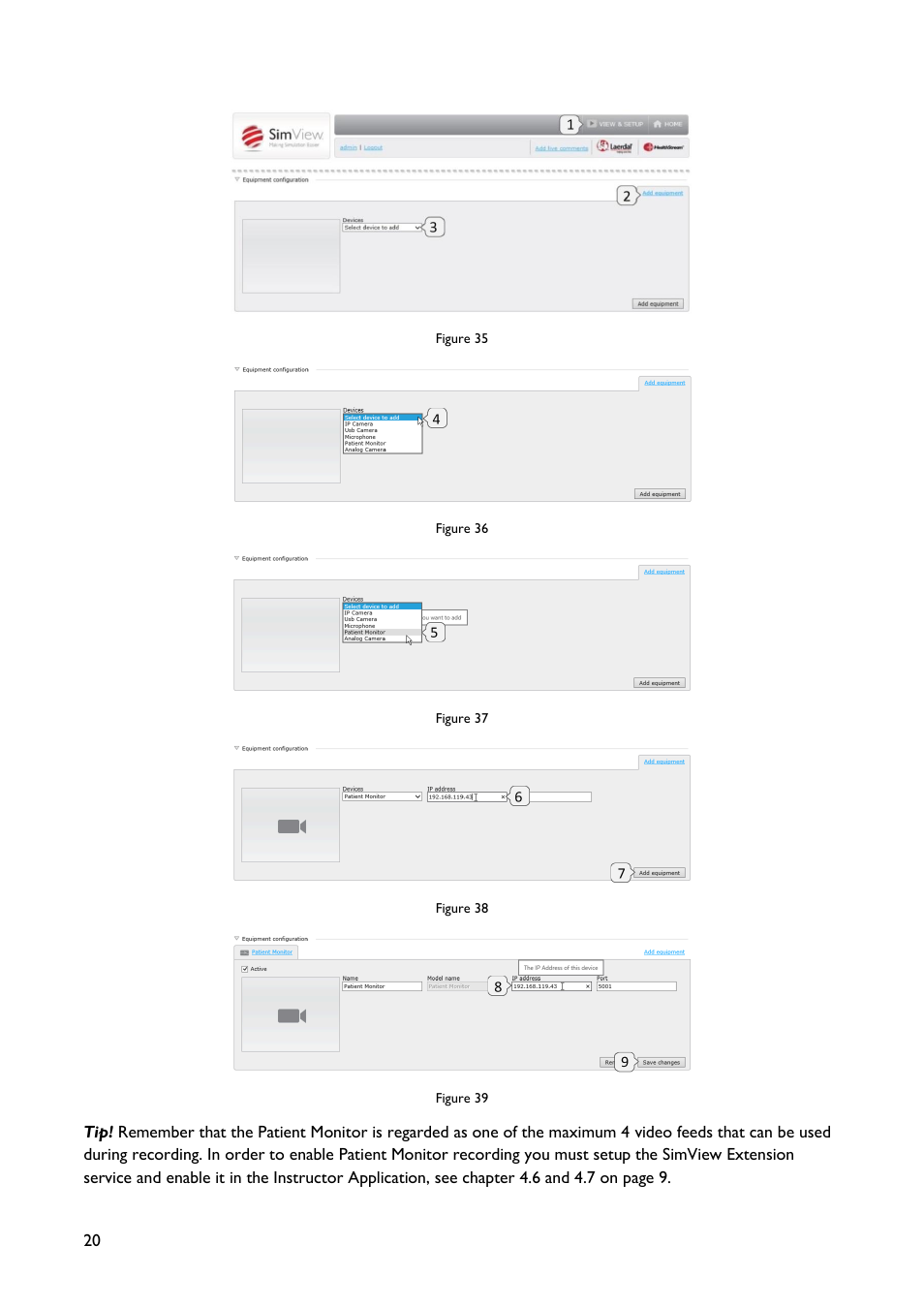 Laerdal SimView User Manual | Page 20 / 48