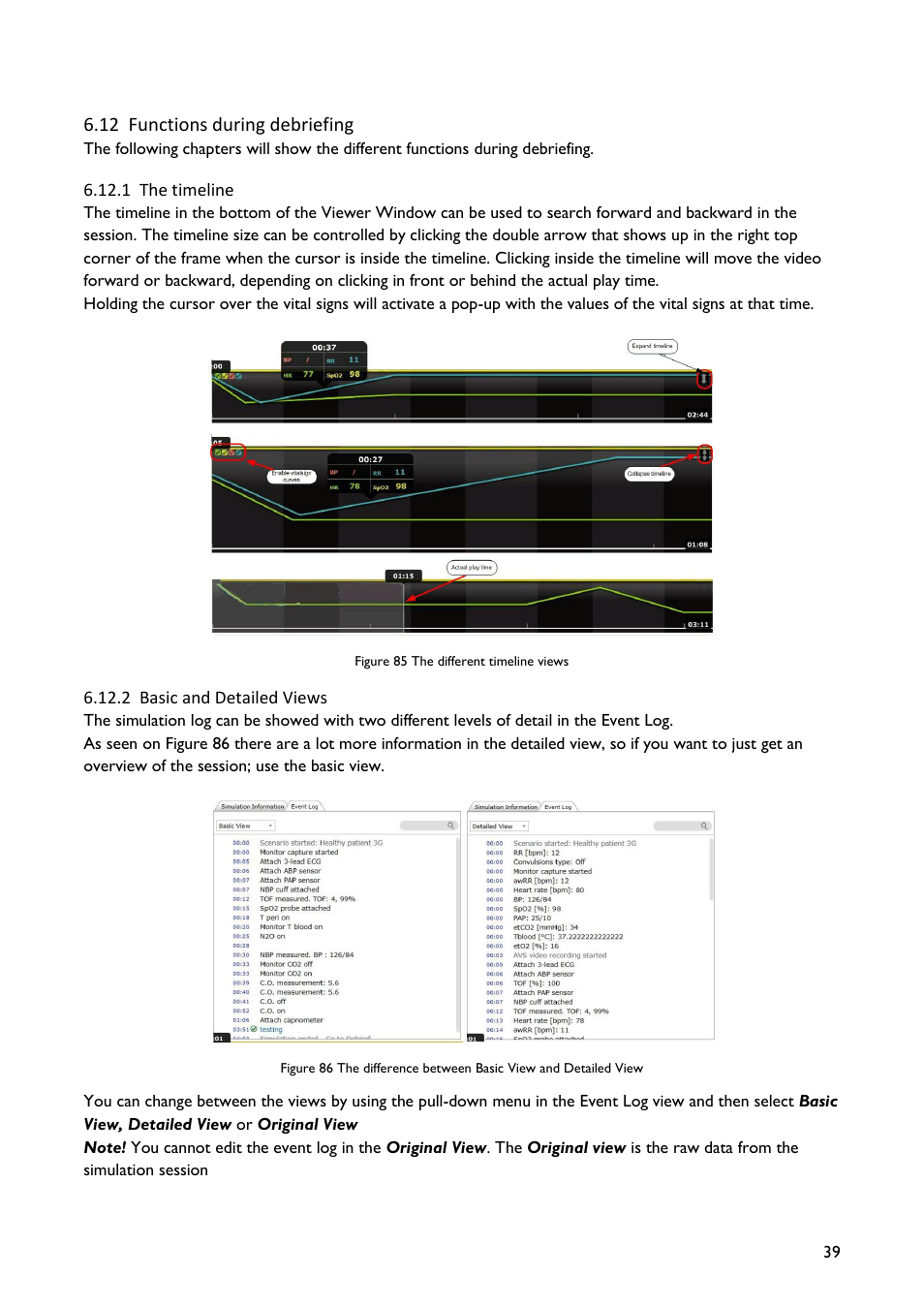 Functions during debriefing | Laerdal SimView User Manual | Page 39 / 48