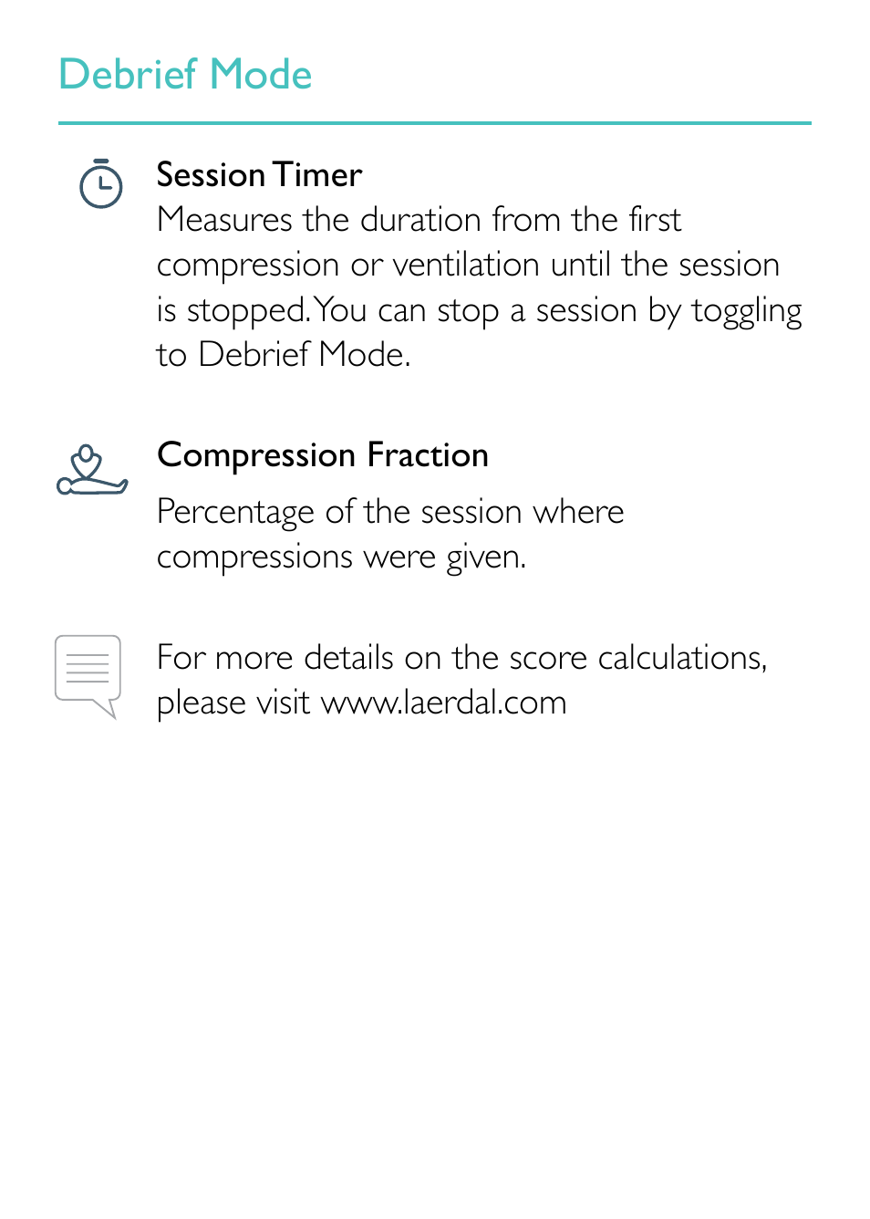 Debrief mode | Laerdal SkillGuide User Manual | Page 15 / 19