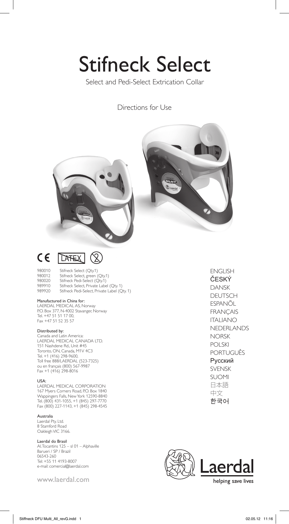 Laerdal Stifneck Select Collars User Manual | 24 pages