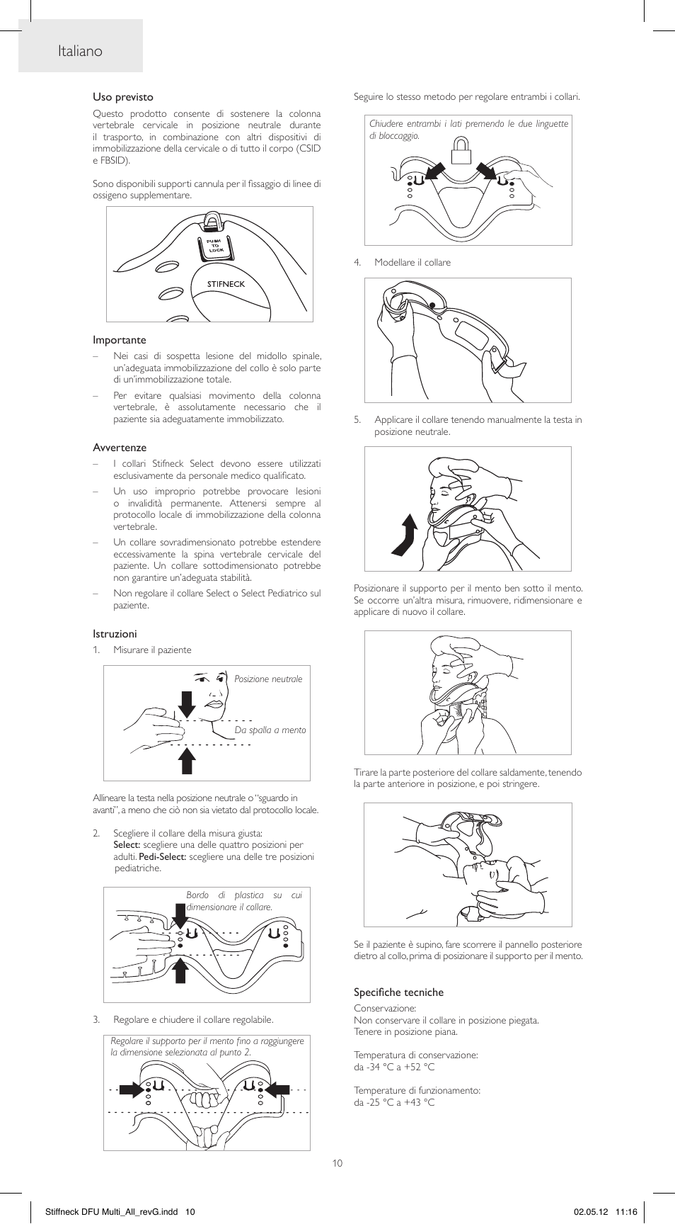 Italiano | Laerdal Stifneck Select Collars User Manual | Page 10 / 24