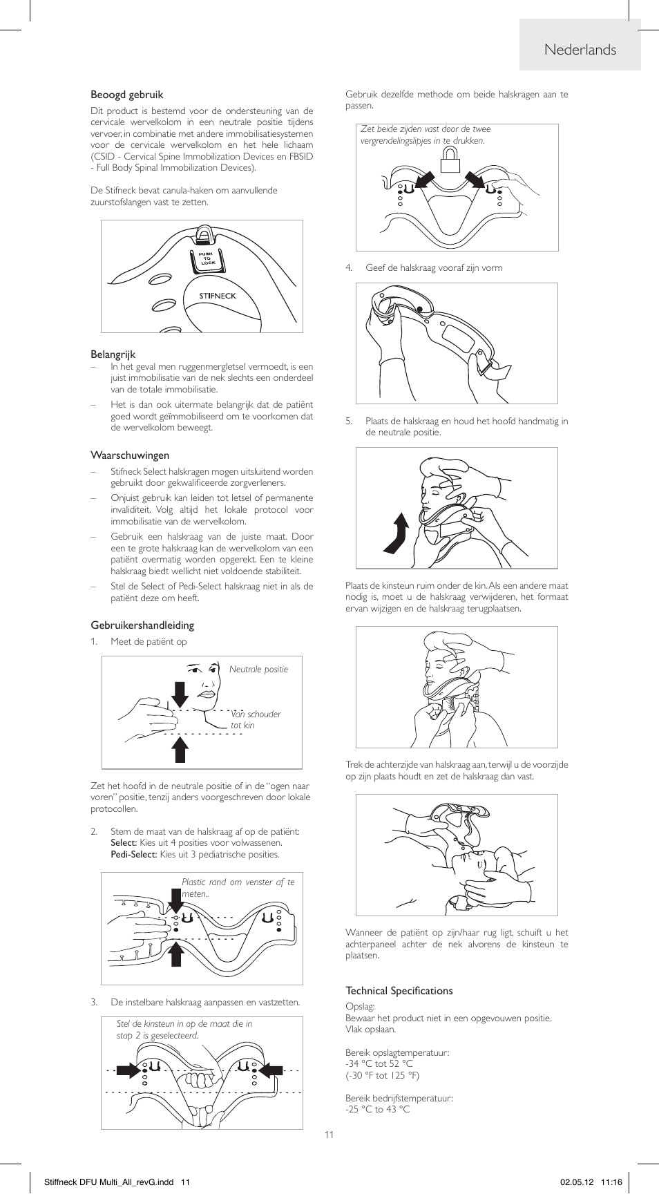 Nederlands | Laerdal Stifneck Select Collars User Manual | Page 11 / 24