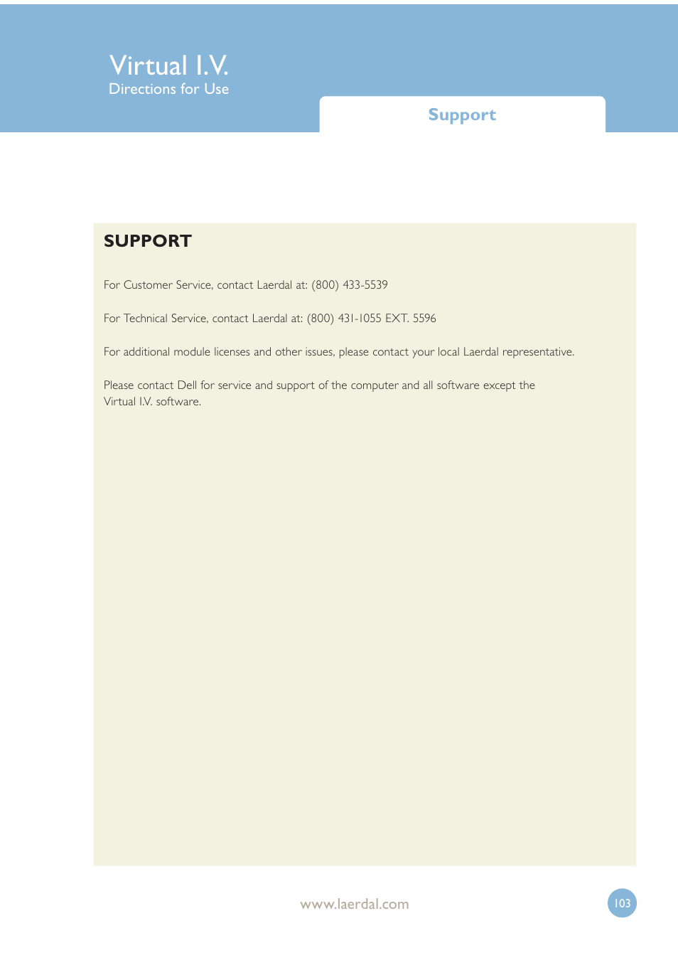 Virtual i.v | Laerdal Virtual IV User Manual | Page 103 / 103