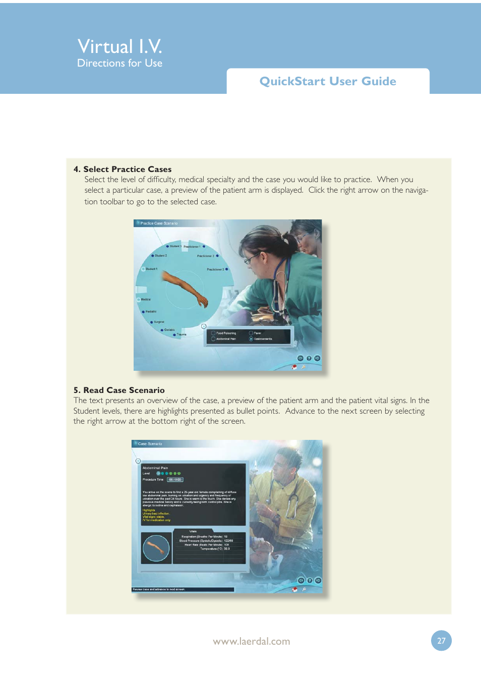 Virtual i.v | Laerdal Virtual IV User Manual | Page 27 / 103