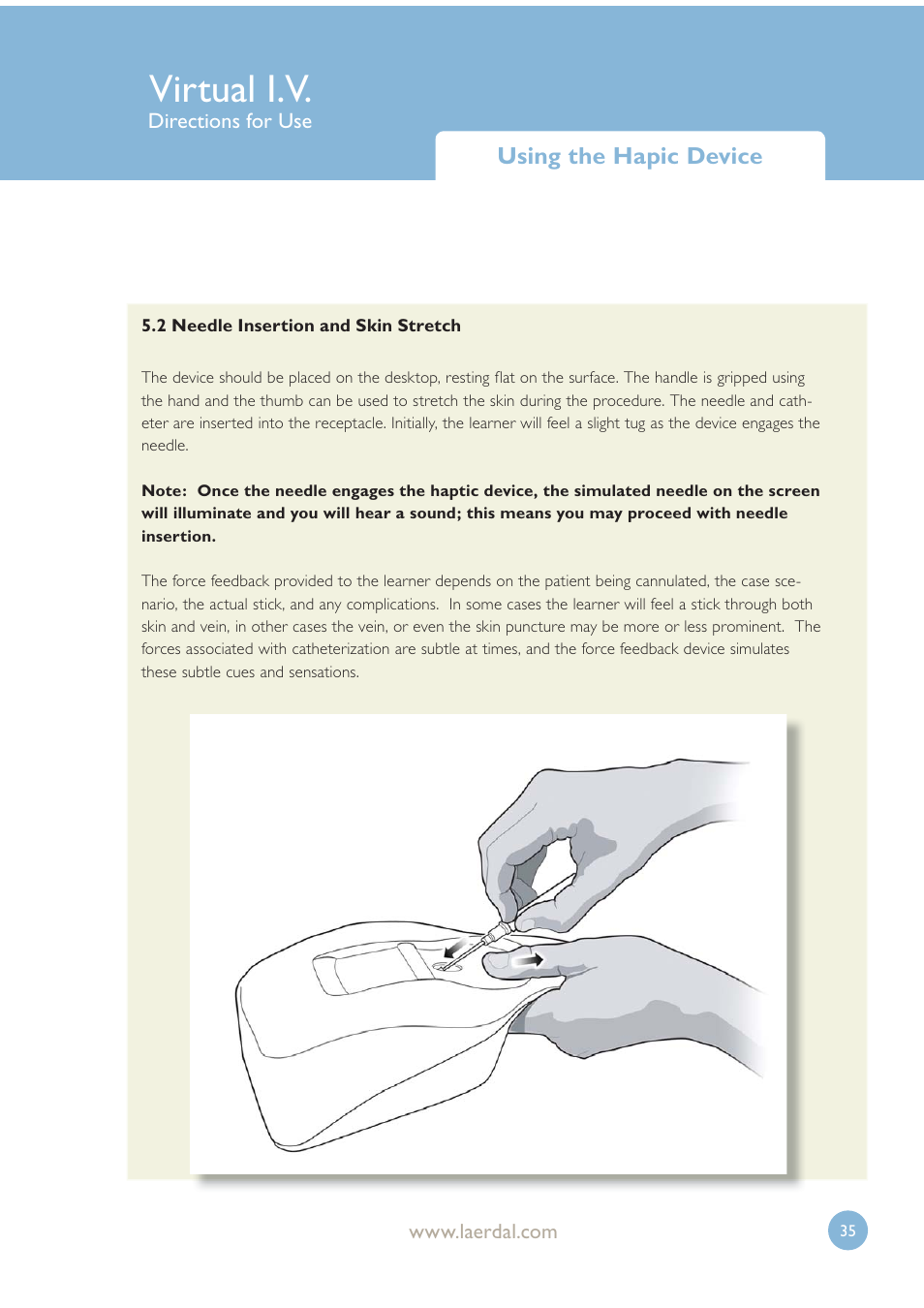 Virtual i.v | Laerdal Virtual IV User Manual | Page 35 / 103