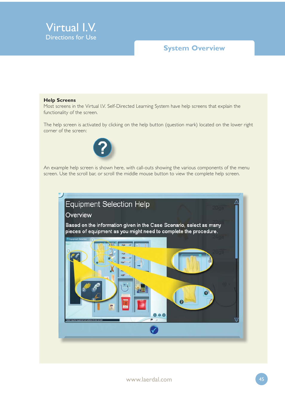 Virtual i.v | Laerdal Virtual IV User Manual | Page 45 / 103