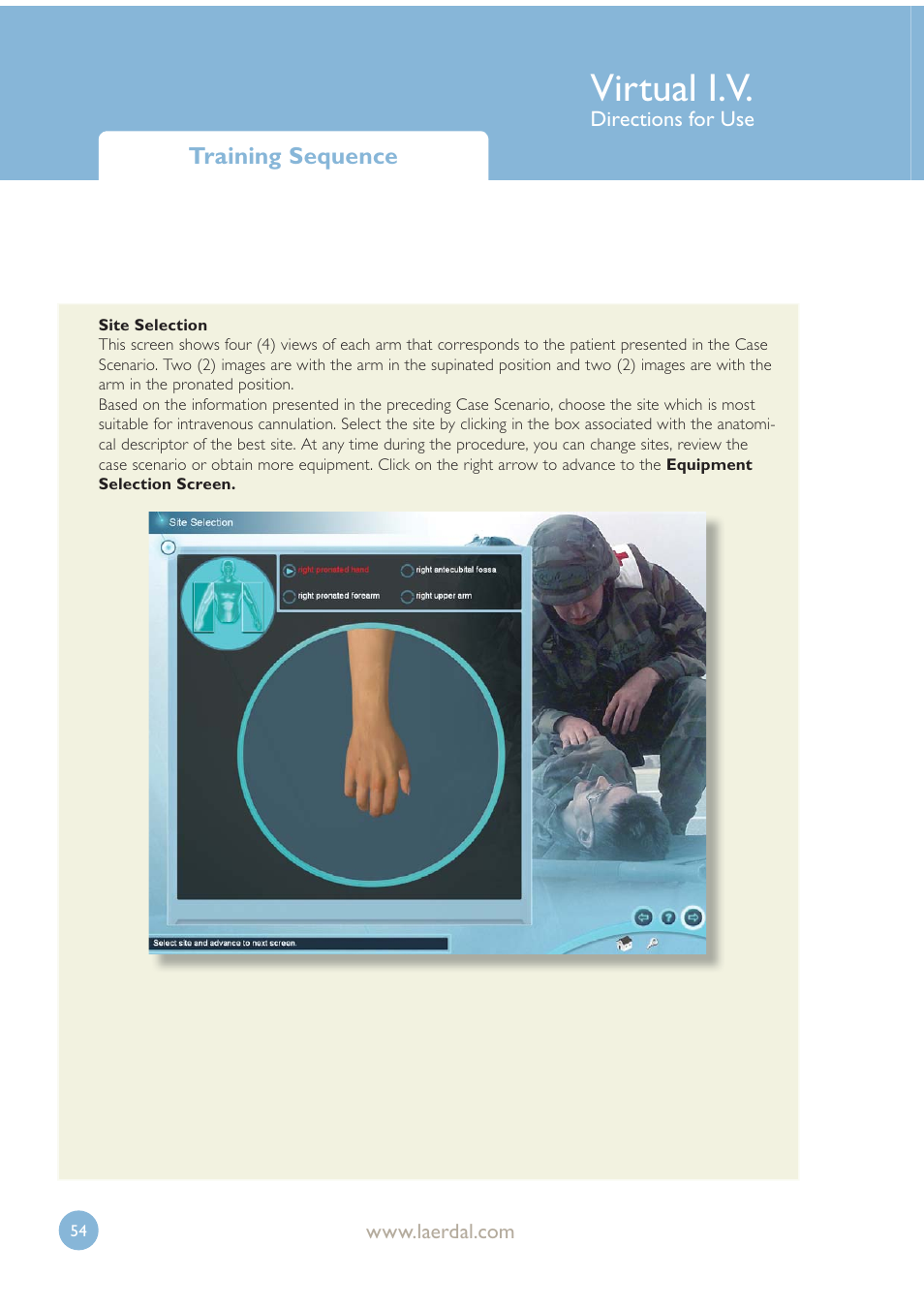 Virtual i.v | Laerdal Virtual IV User Manual | Page 54 / 103