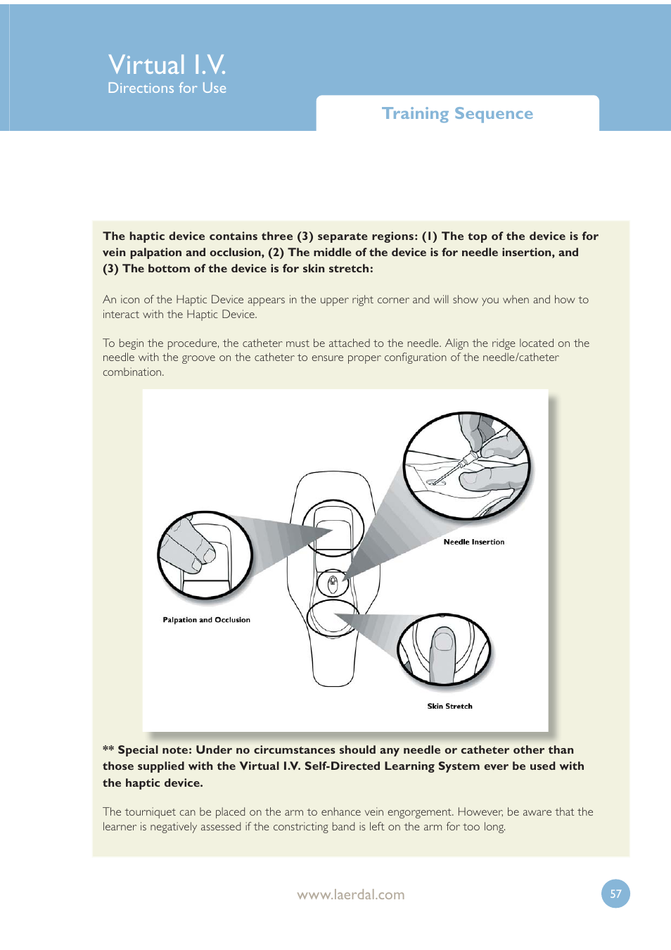 Virtual i.v | Laerdal Virtual IV User Manual | Page 57 / 103