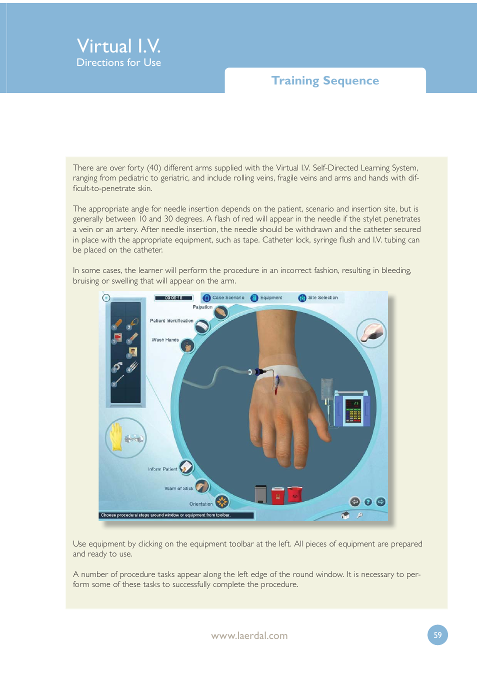 Virtual i.v | Laerdal Virtual IV User Manual | Page 59 / 103