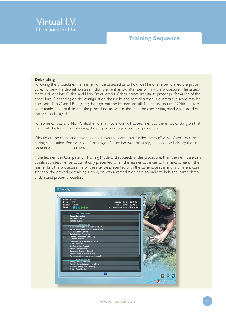 Virtual i.v | Laerdal Virtual IV User Manual | Page 61 / 103