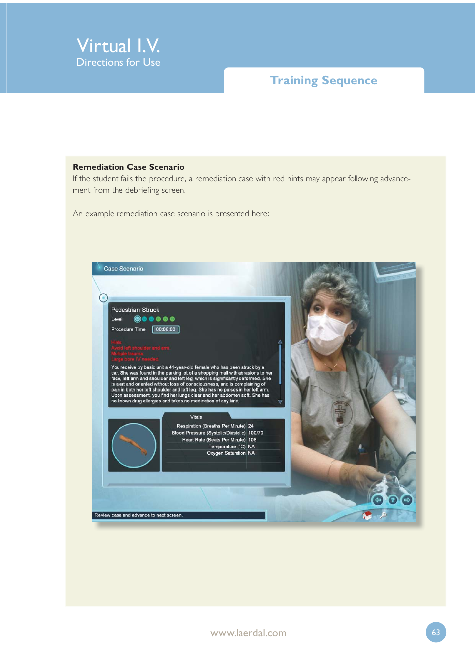 Virtual i.v | Laerdal Virtual IV User Manual | Page 63 / 103