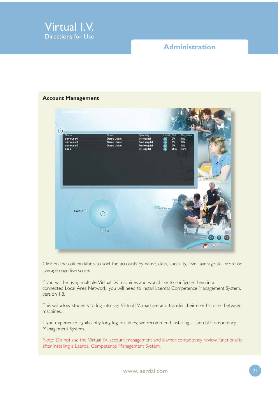 Virtual i.v | Laerdal Virtual IV User Manual | Page 71 / 103