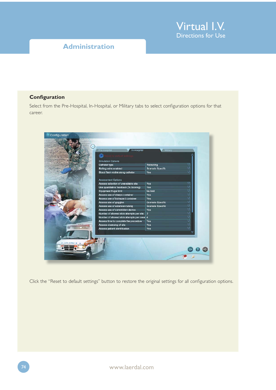 Virtual i.v | Laerdal Virtual IV User Manual | Page 74 / 103