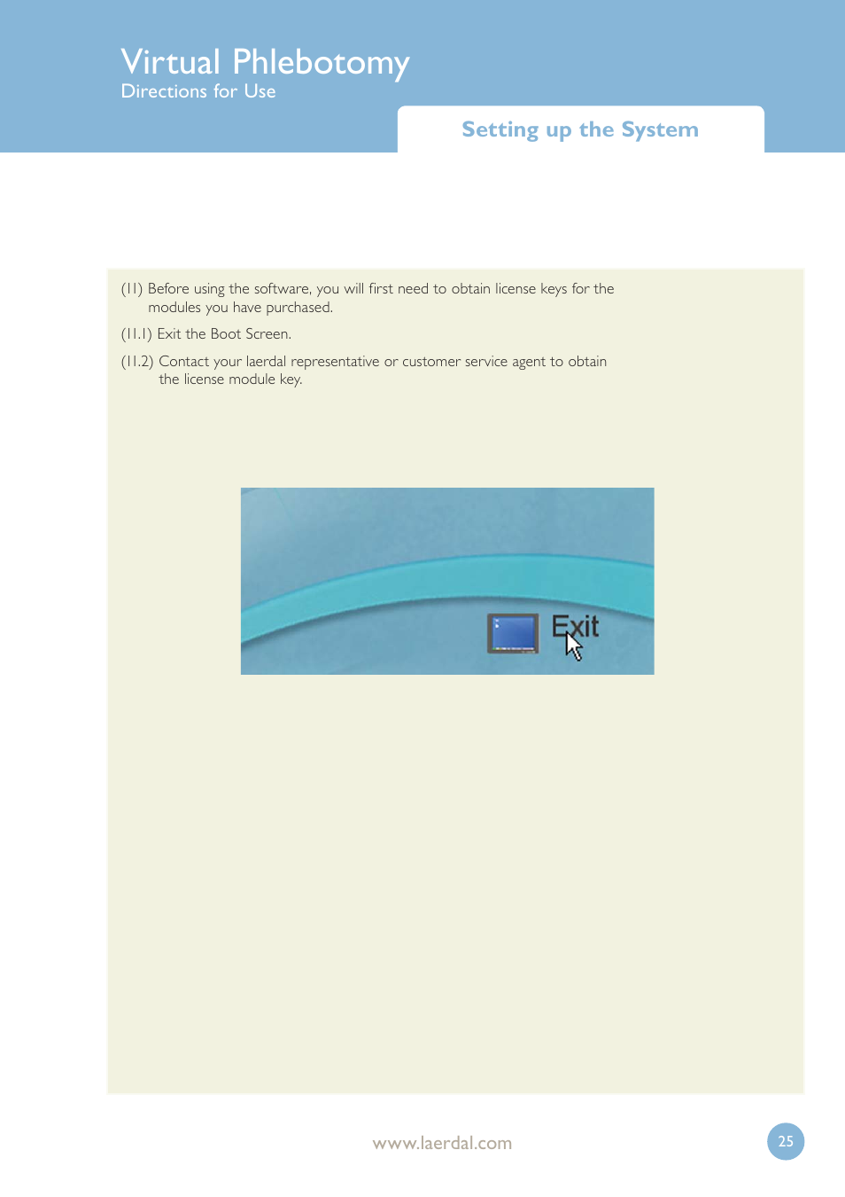 Virtual phlebotomy, Setting up the system | Laerdal Virtual Phlebotomy User Manual | Page 25 / 100