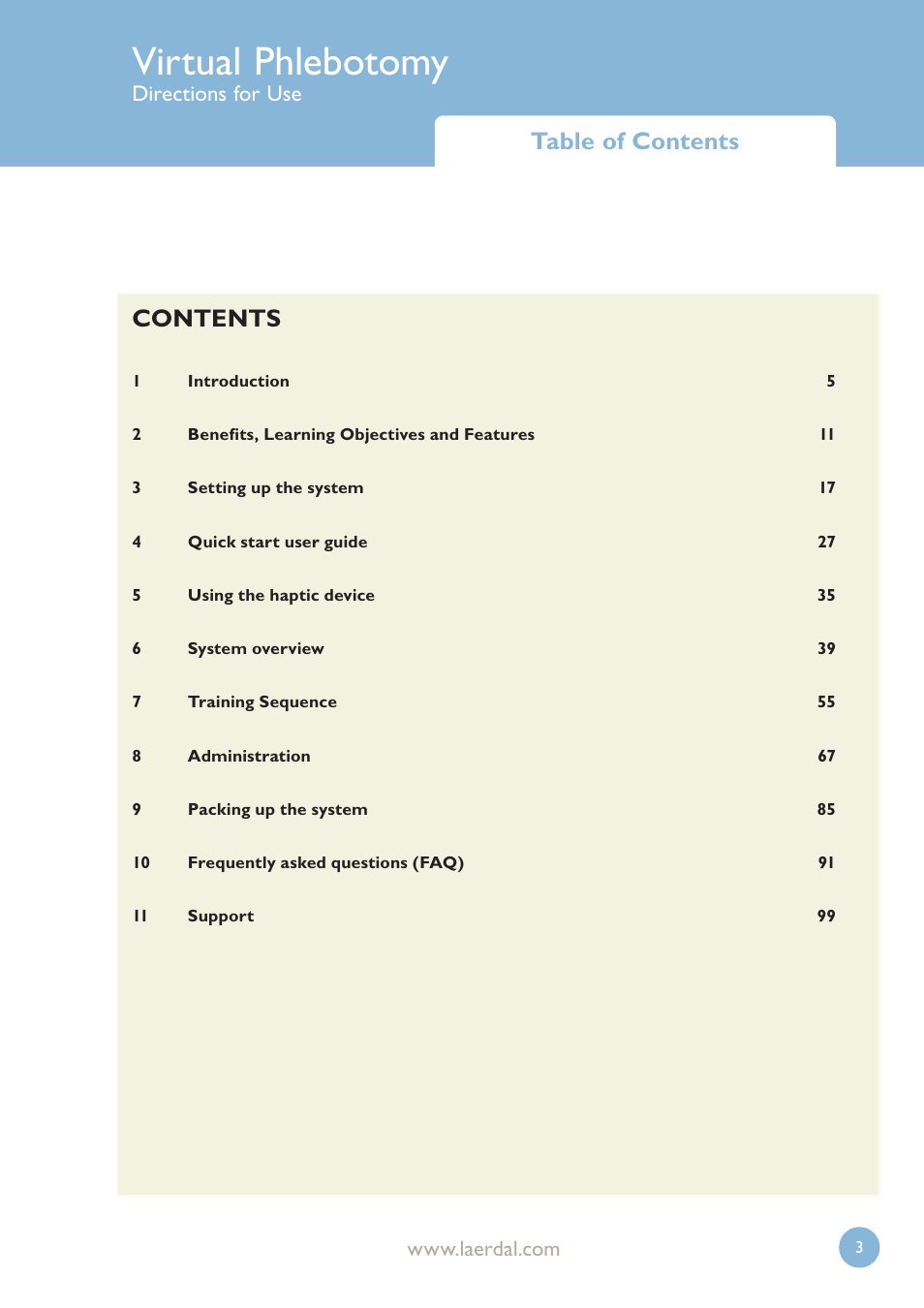 Laerdal Virtual Phlebotomy User Manual | Page 3 / 100